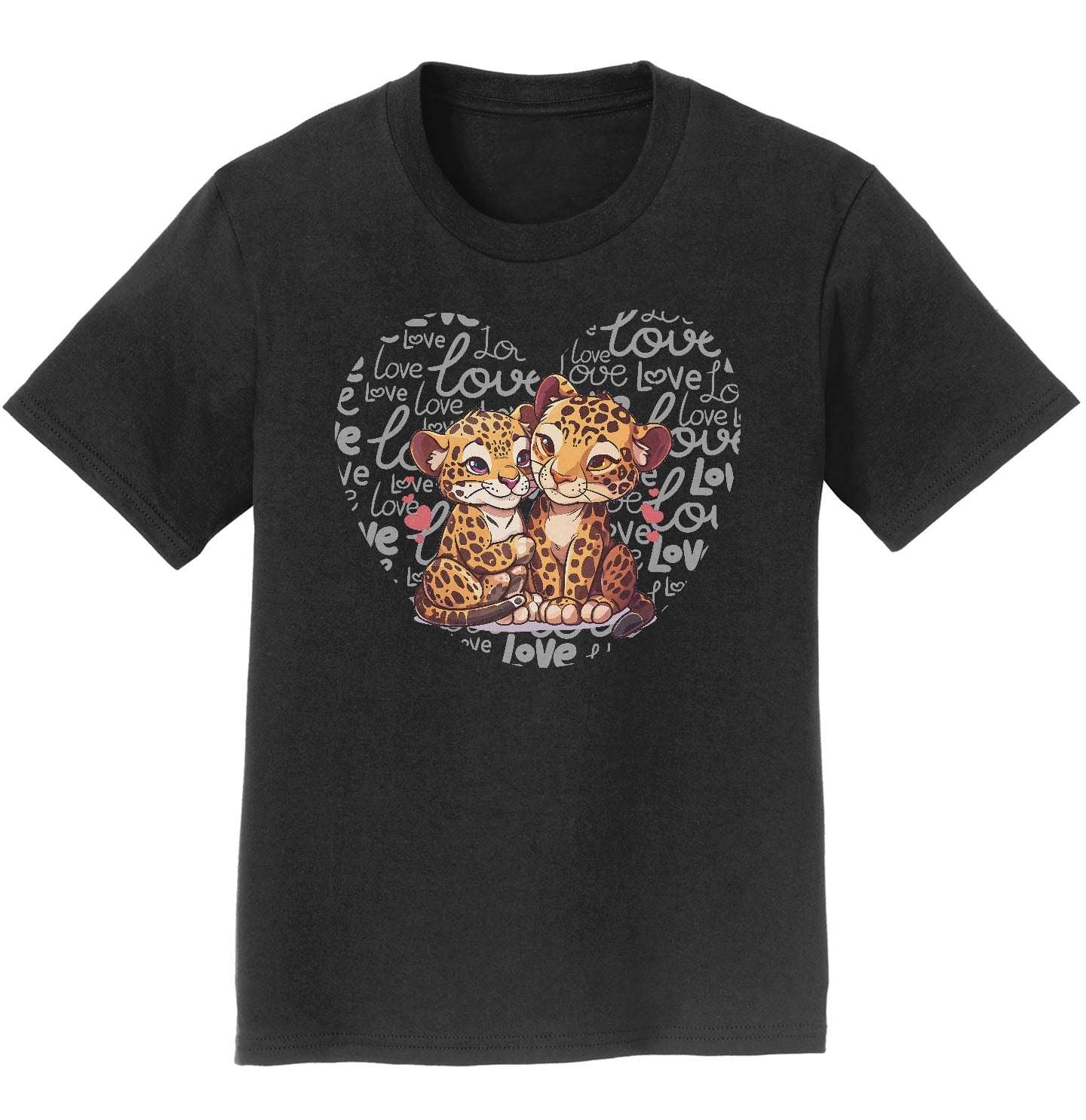 Jaguar Love Heart - Kids' Unisex T-Shirt