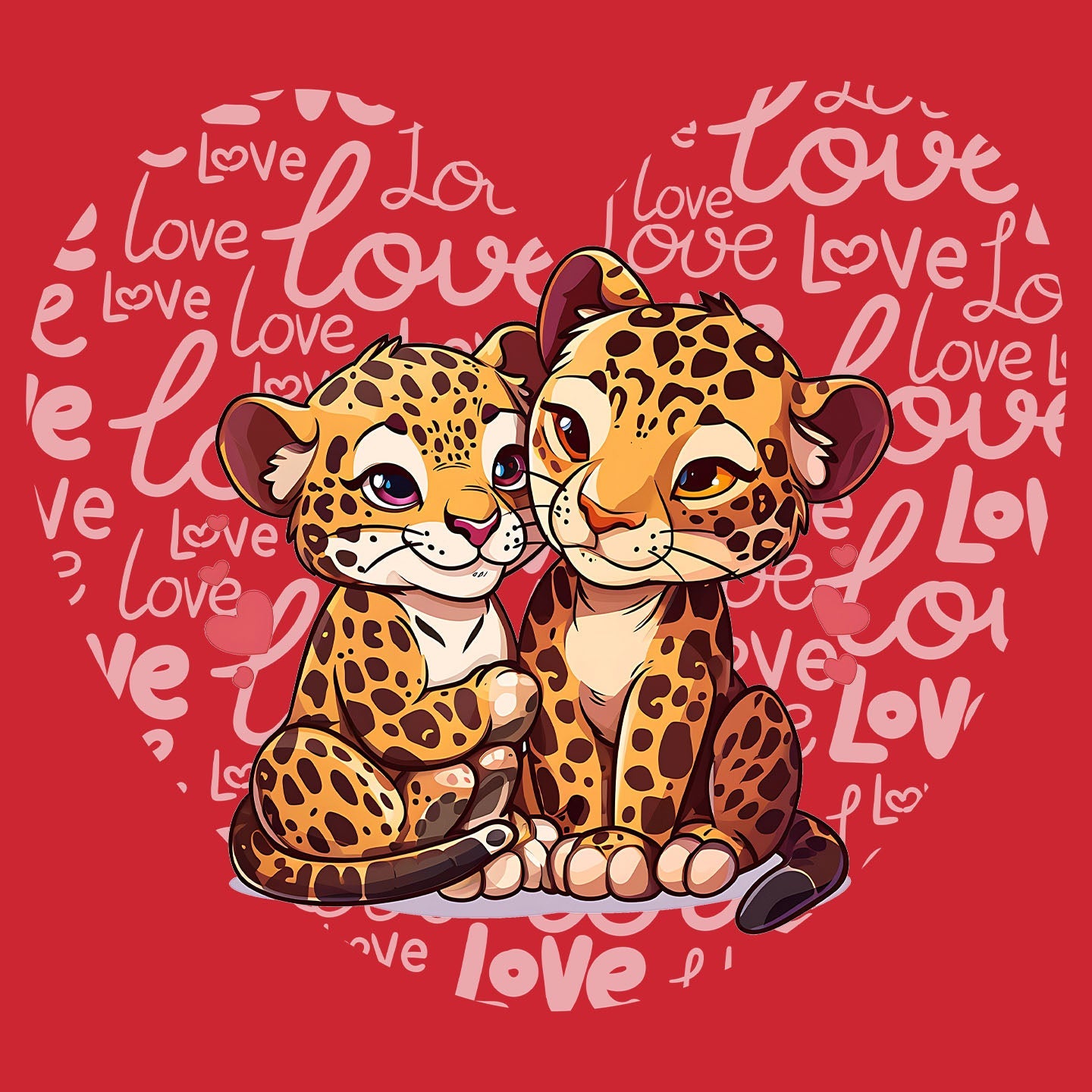 Jaguar Love Heart - Kids' Unisex T-Shirt