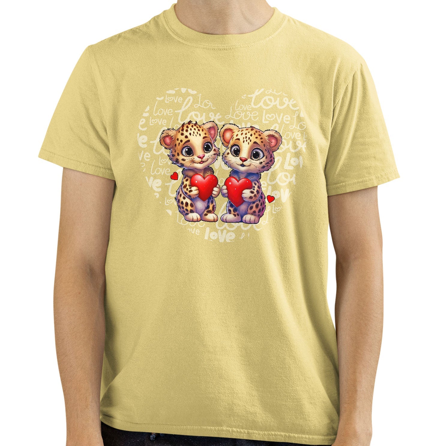 Leopard Love Heart - Adult Unisex T-Shirt