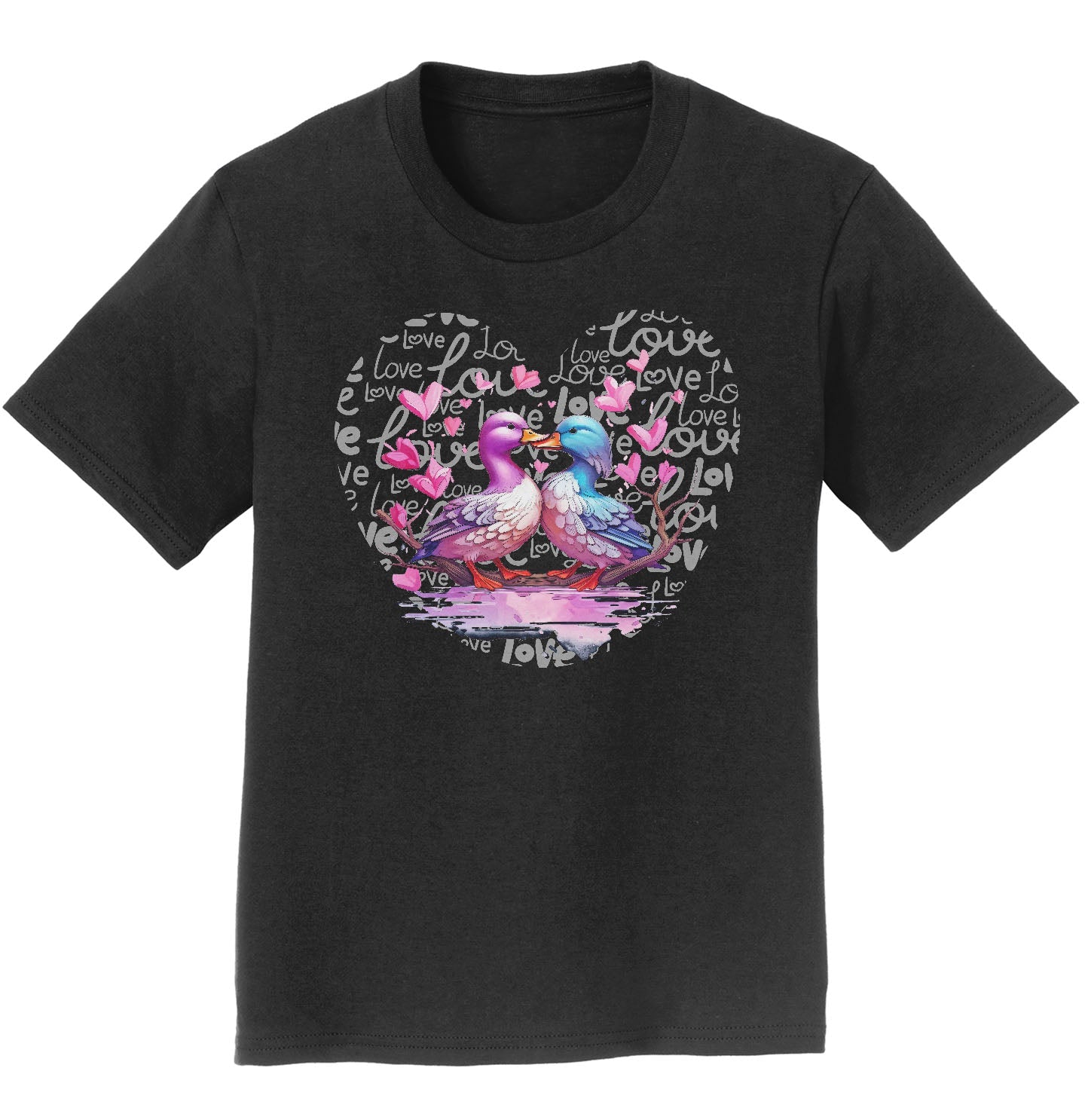 Mallard Love Heart - Kids' Unisex T-Shirt