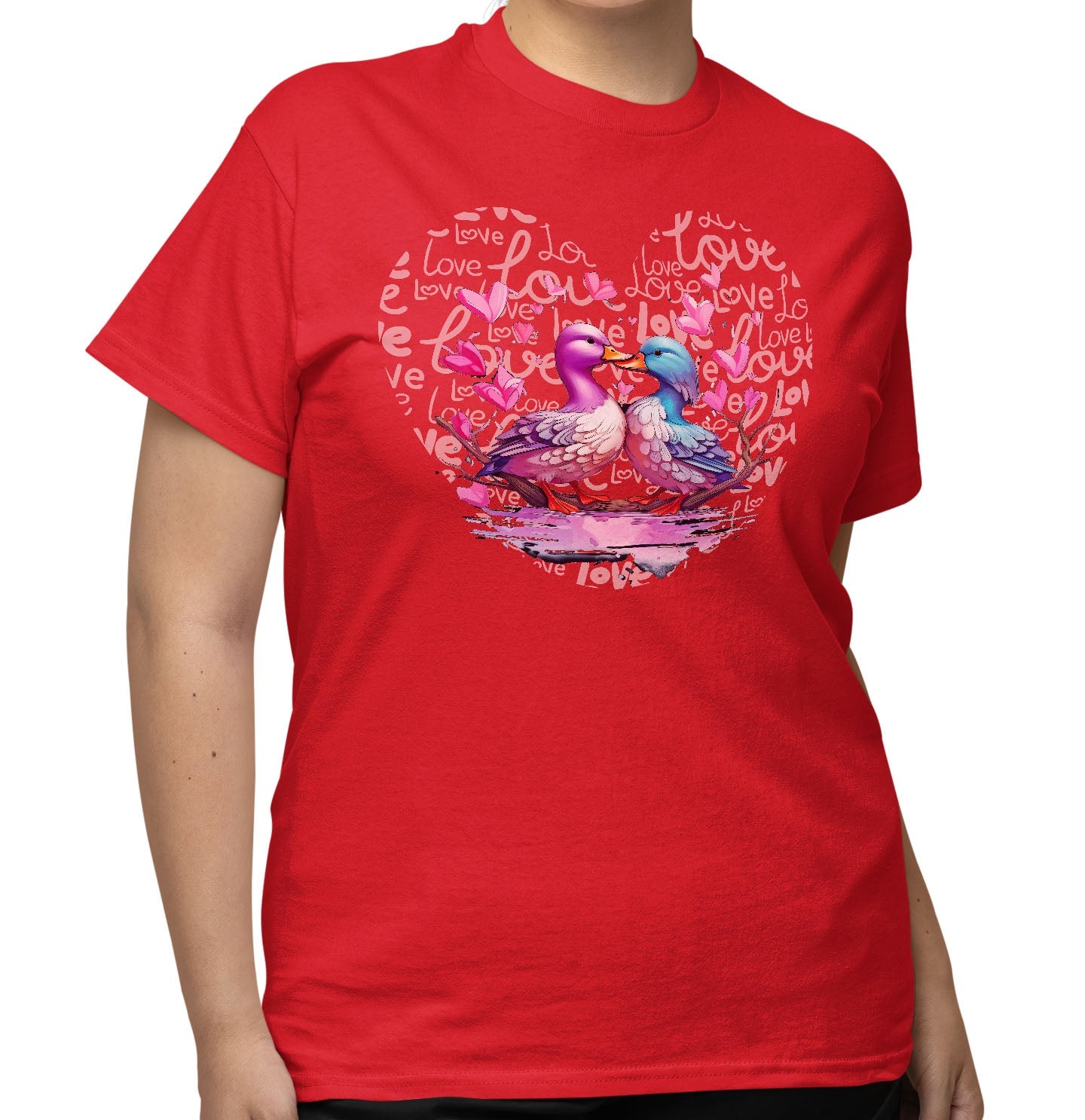 Mallard Love Heart - Adult Unisex T-Shirt