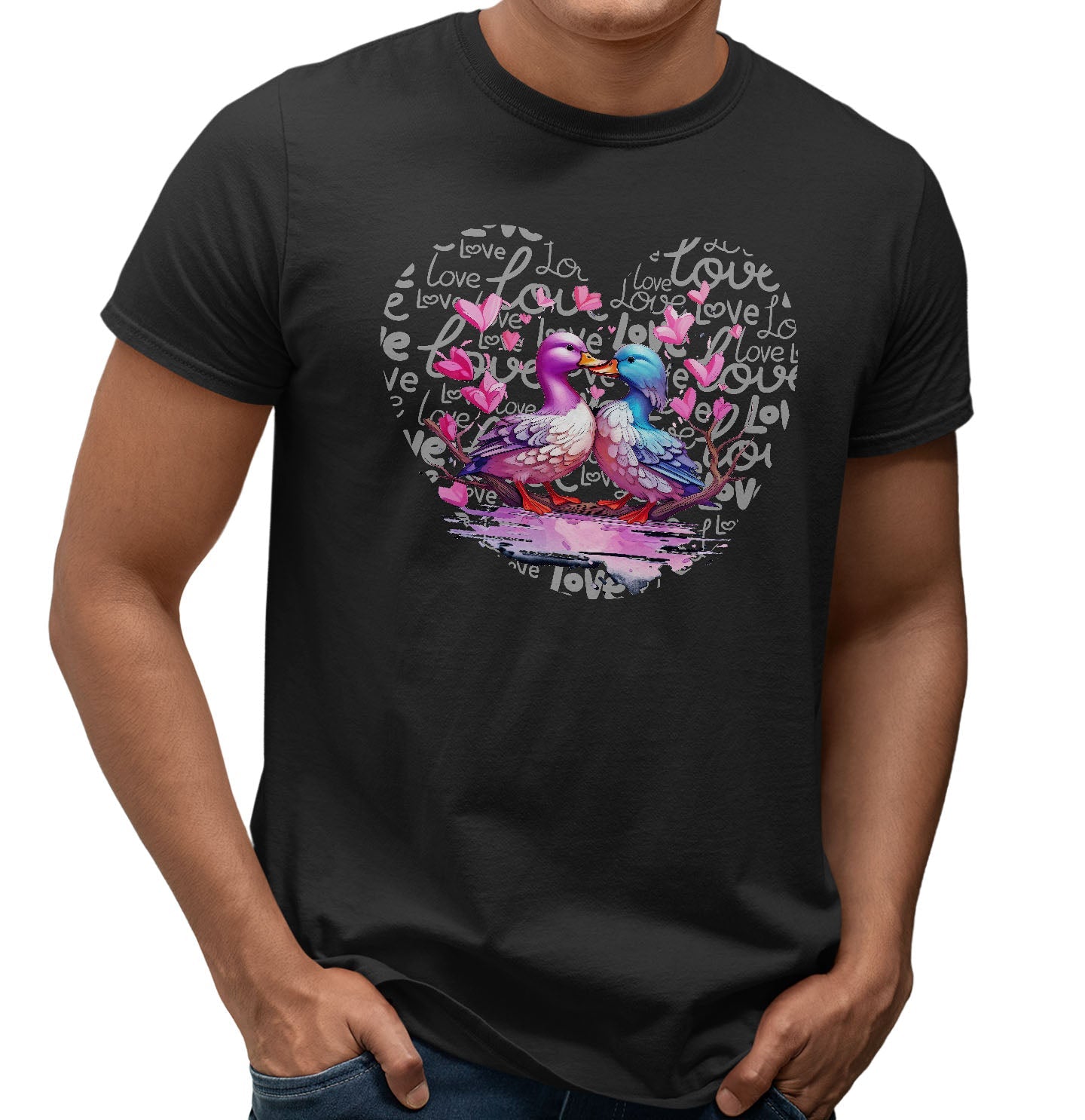 Mallard Love Heart - Adult Unisex T-Shirt