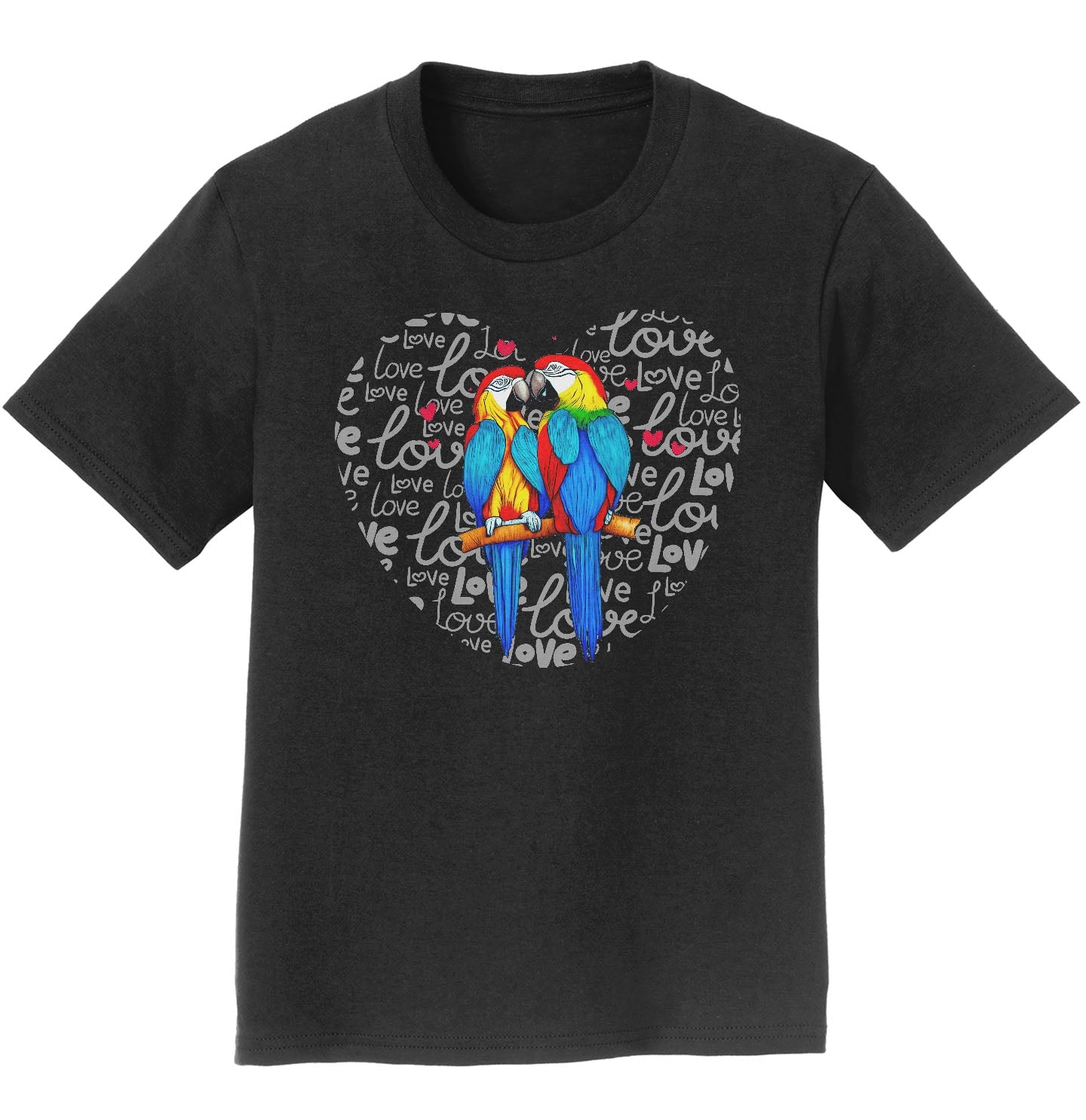 Parrot Love Heart - Kids' Unisex T-Shirt