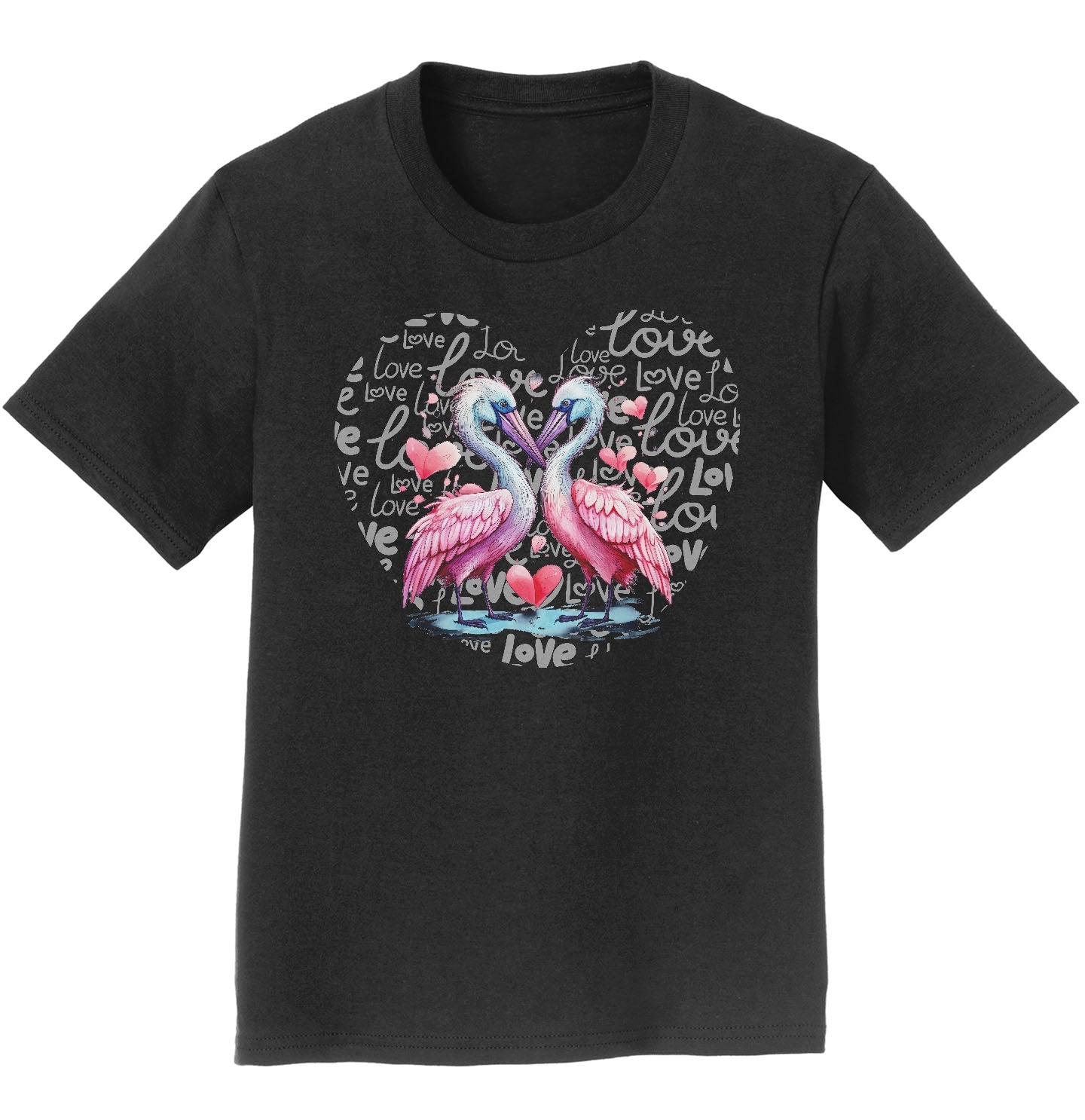 Pelican Love Heart - Kids' Unisex T-Shirt