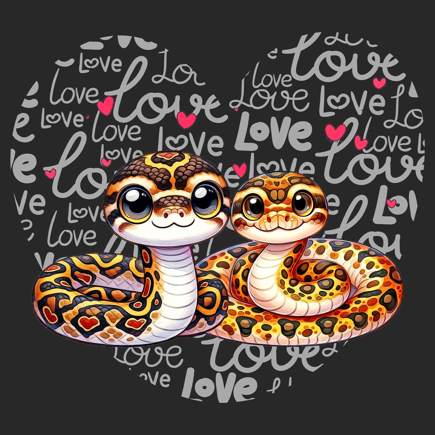 Python Love Heart - Kids' Unisex Hoodie Sweatshirt