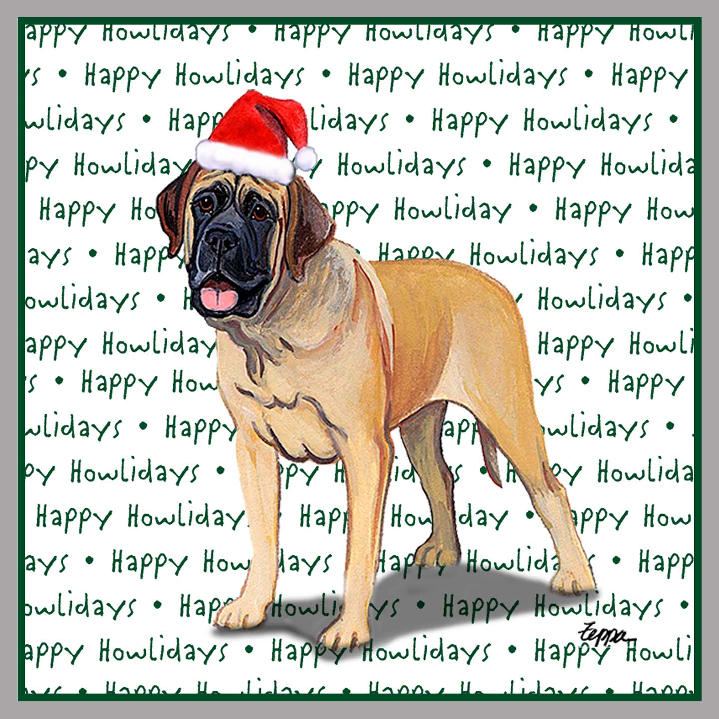 Mastiff Happy Howlidays Text - Kids' Unisex Hoodie Sweatshirt