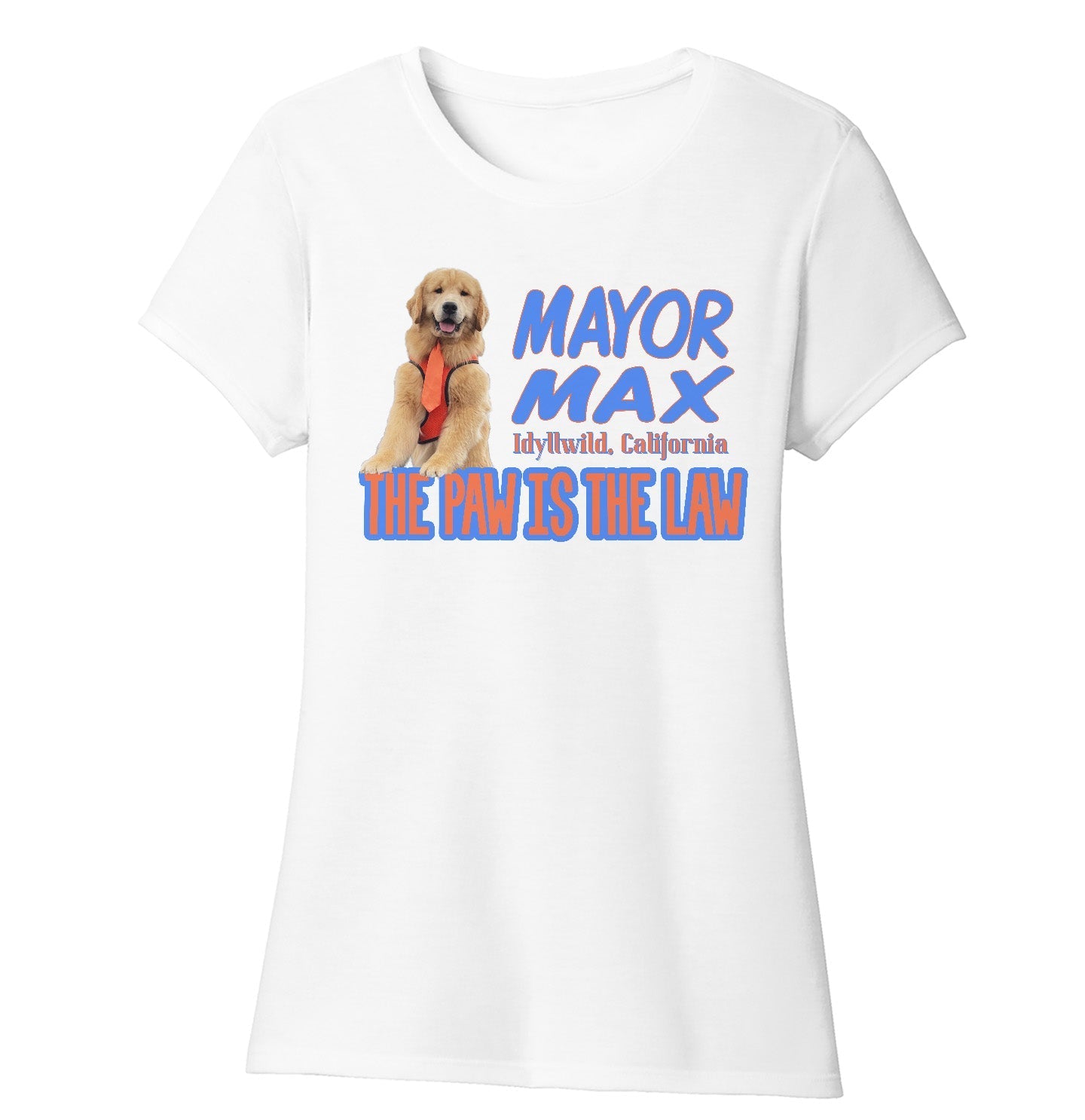Mayor Max The Paw is the Law - Women's Tri-Blend T-Shirt