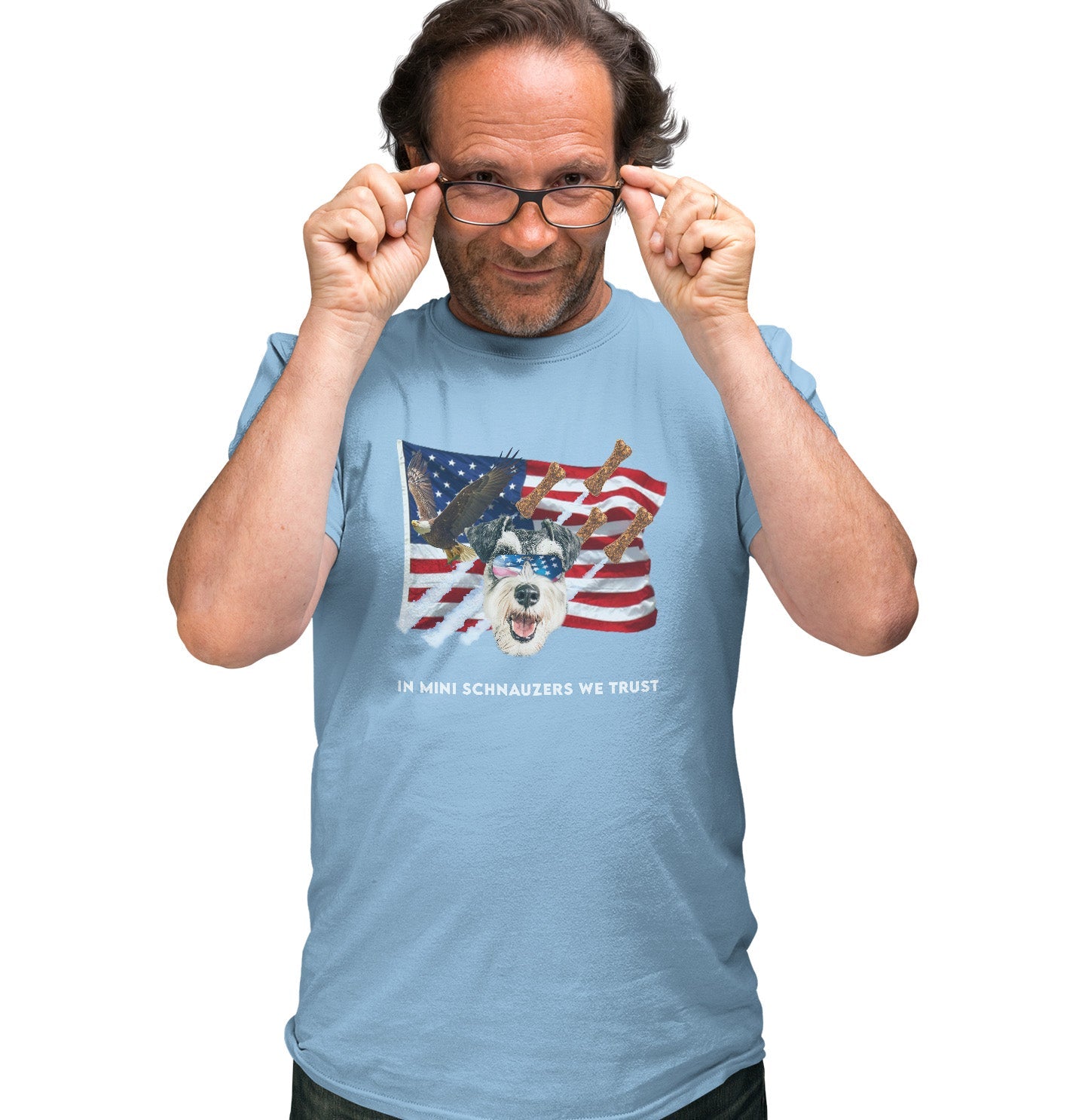 In Mini Schnauzers We Trust - Adult Unisex T-Shirt