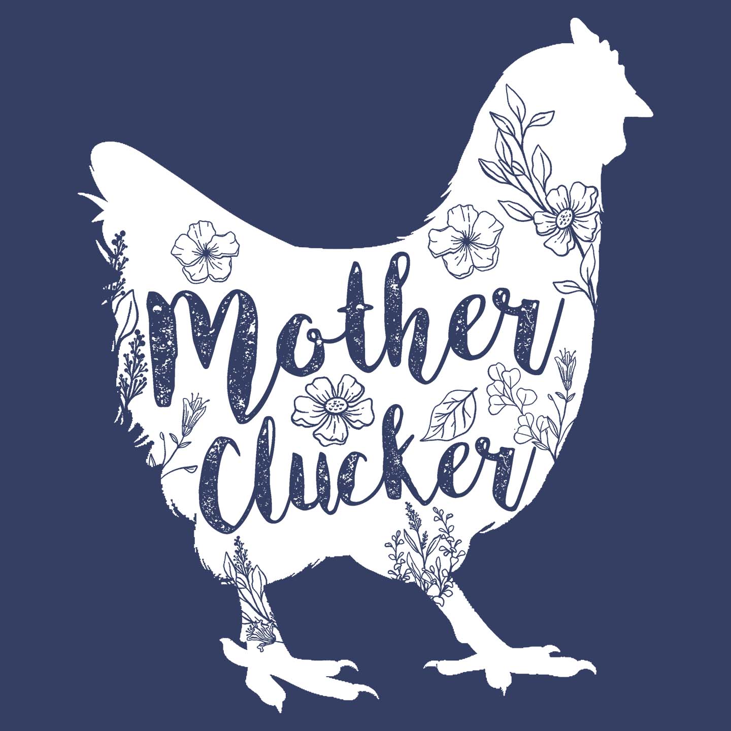 Mother Clucker Silhouette - Adult Unisex Long Sleeve T-Shirt