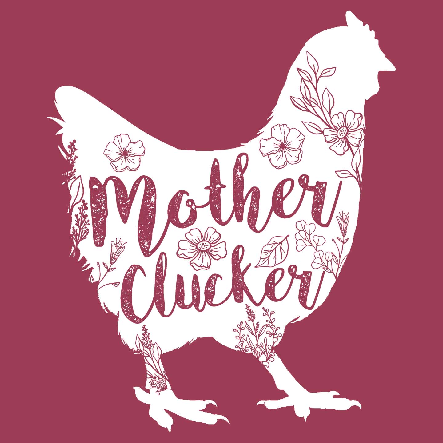 Mother Clucker Silhouette - Adult Unisex Hoodie Sweatshirt