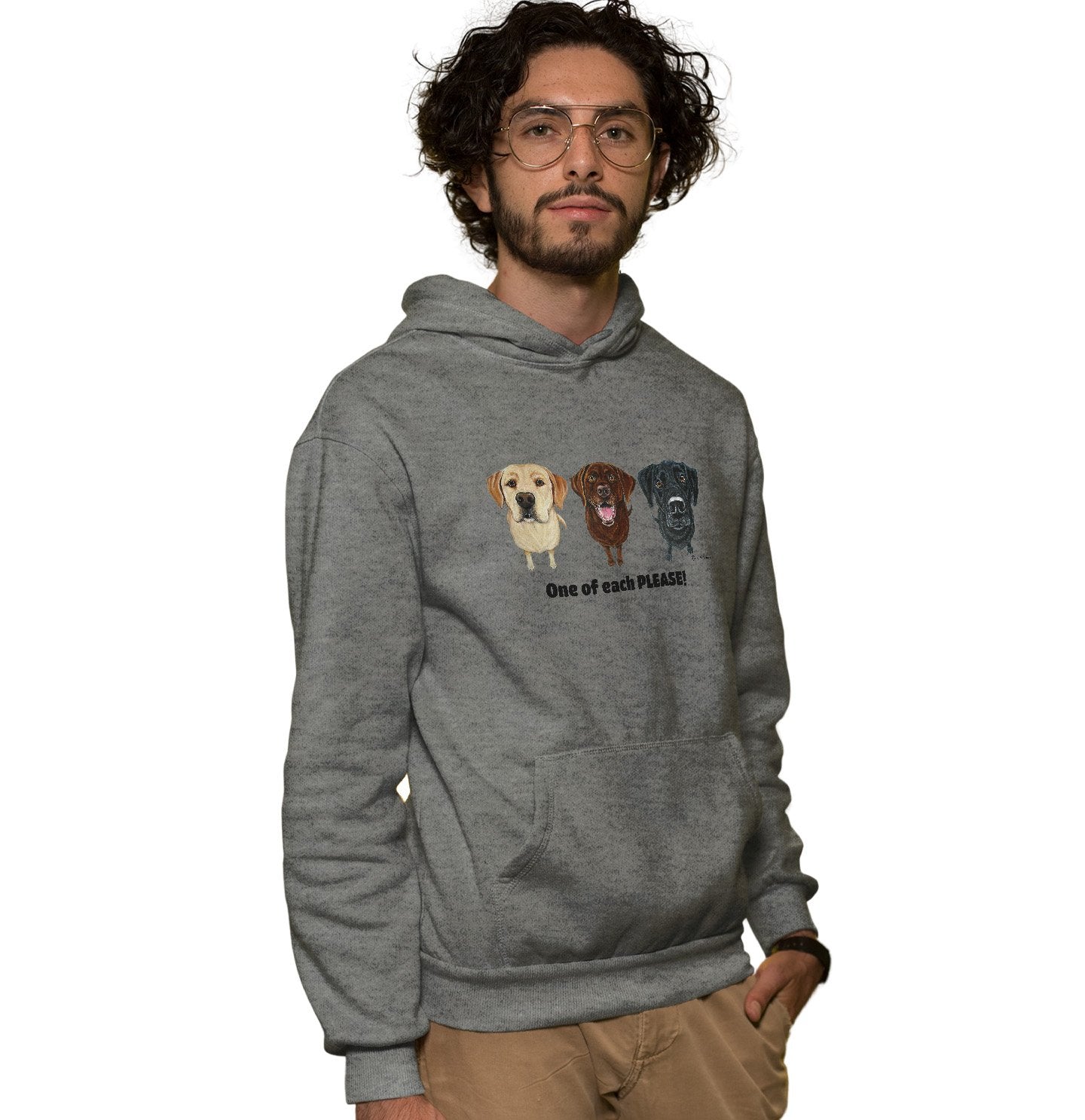 One of Each Labrador Please - Adult Unisex Hoodie Sweatshirt