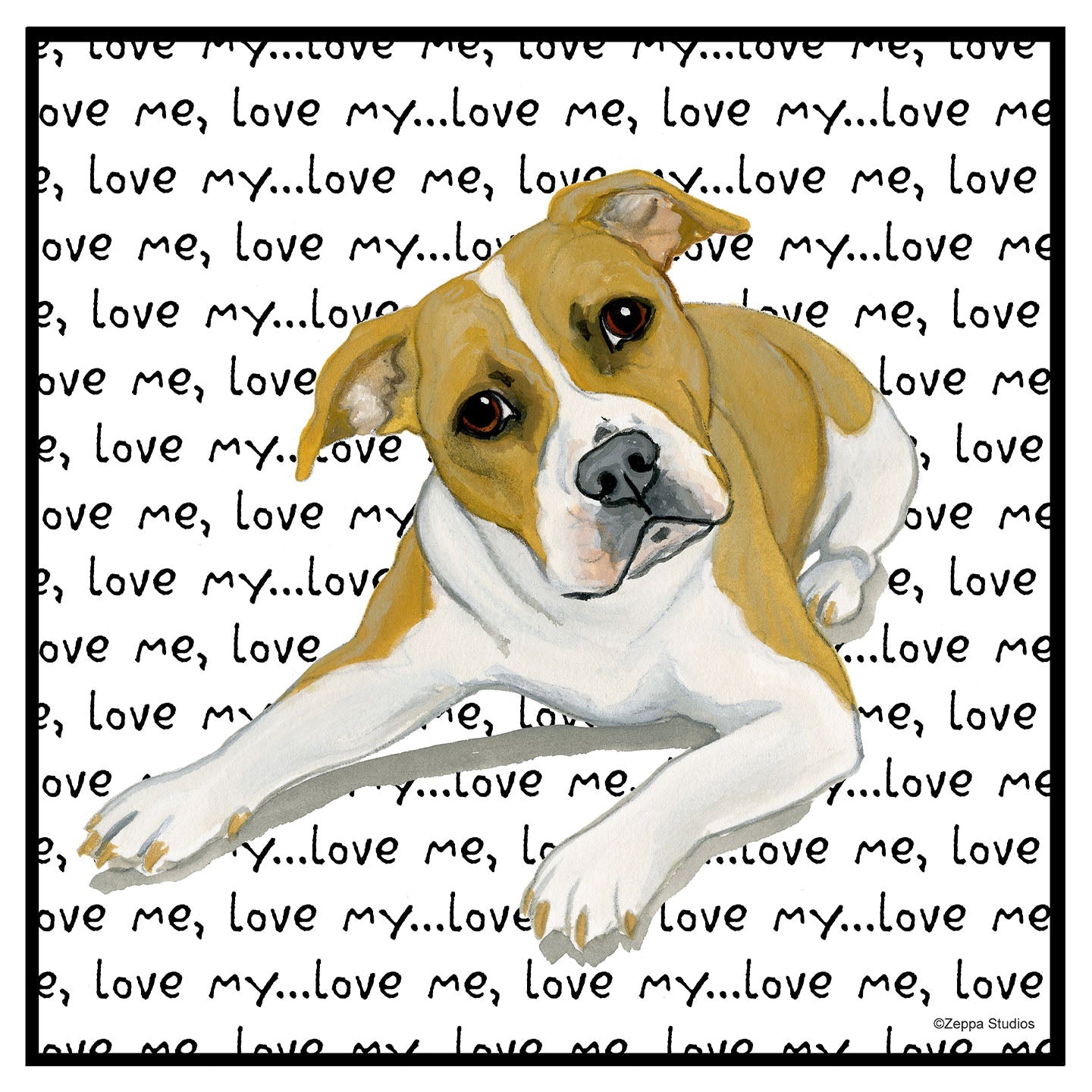 American Pit Bull Love Text  - Women's V-Neck T-Shirt