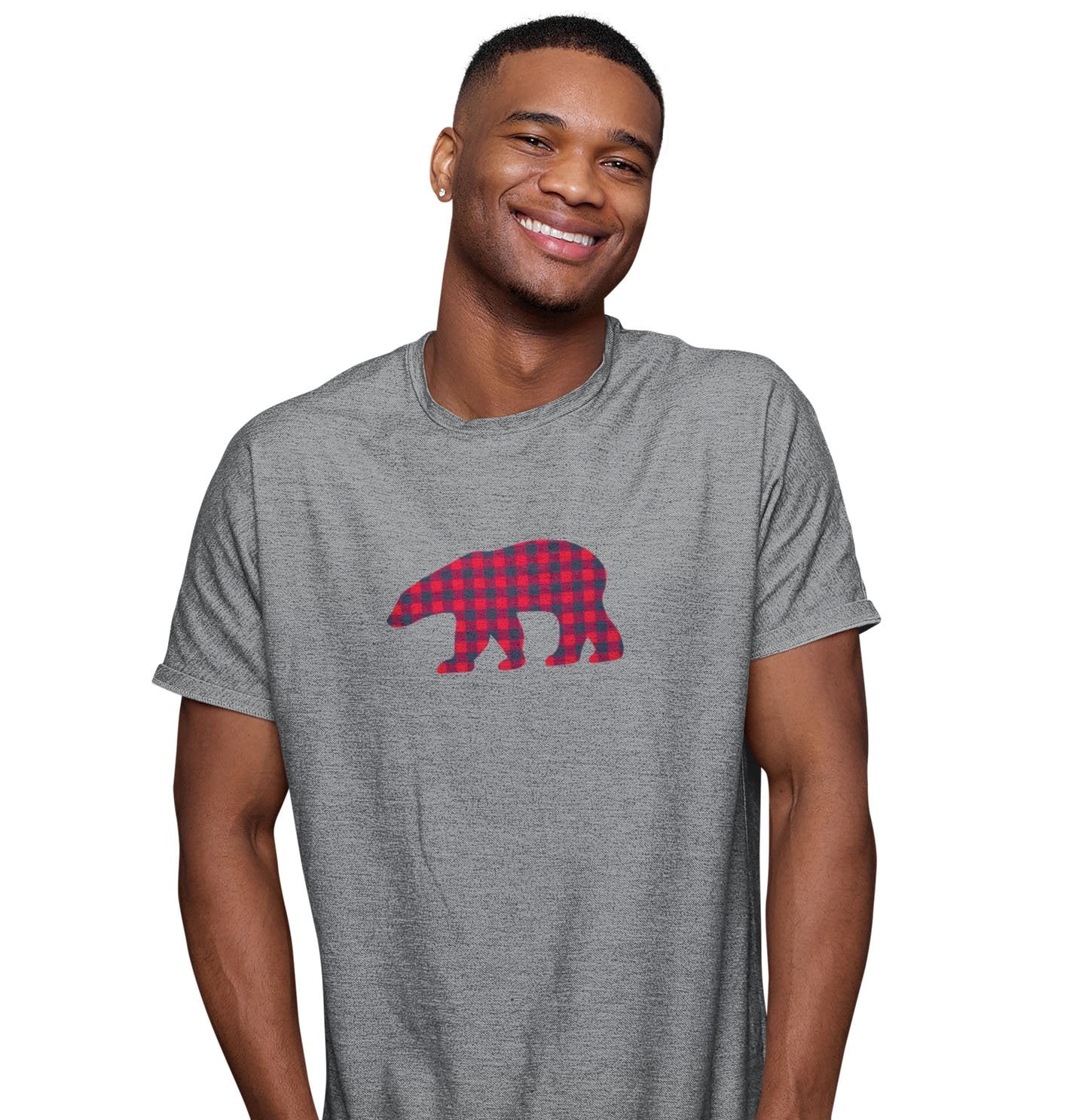 Plaid Bear - Adult Unisex T-Shirt