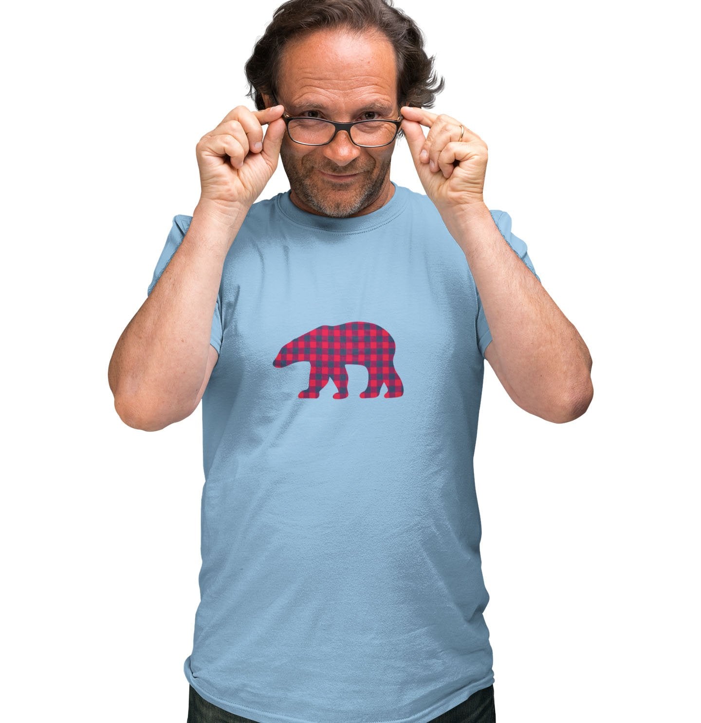 Plaid Bear - Adult Unisex T-Shirt