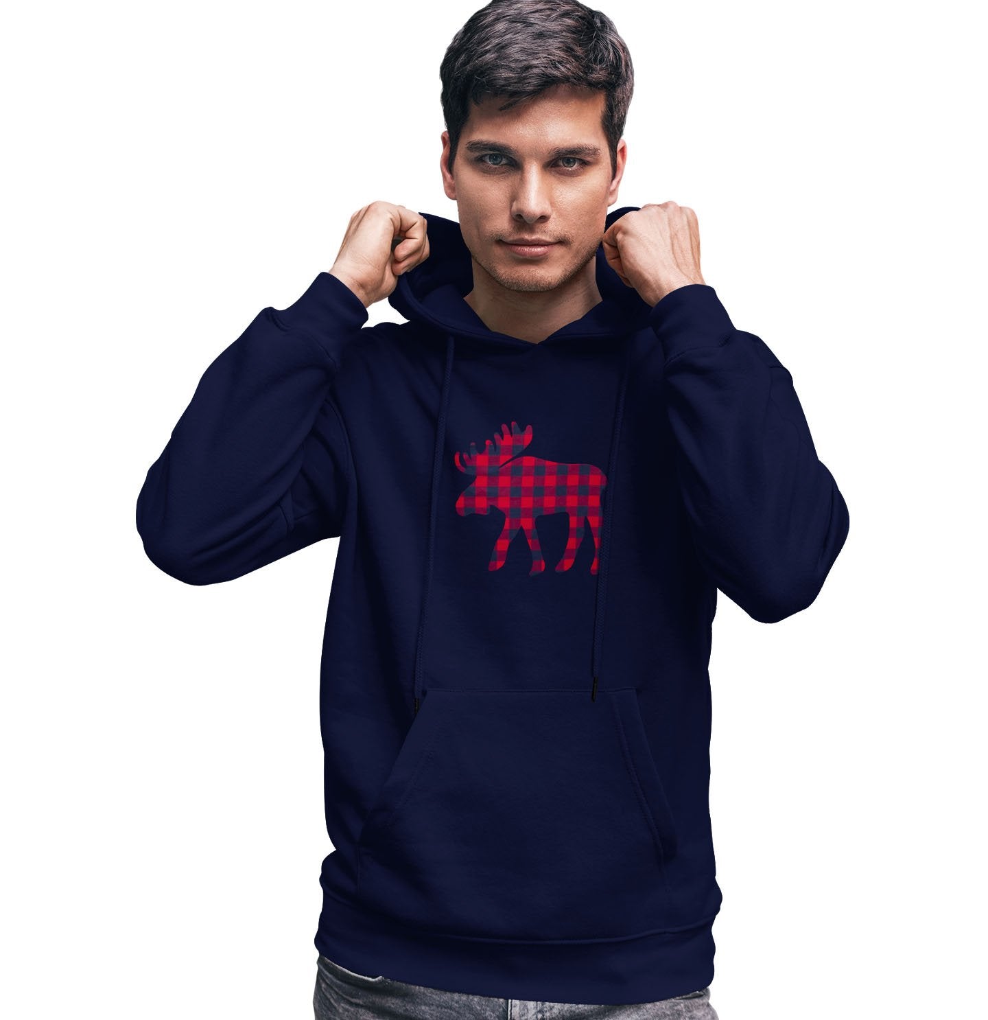 Plaid Moose - Hoodie