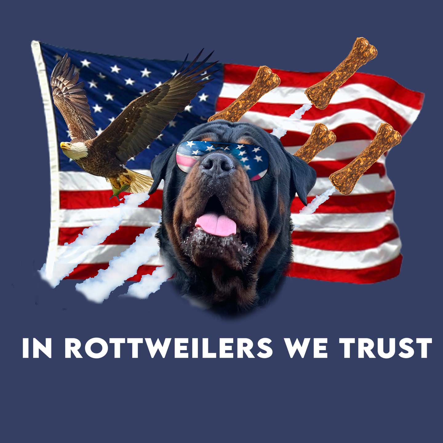 In Rottweilers We Trust - Adult Unisex Crewneck Sweatshirt