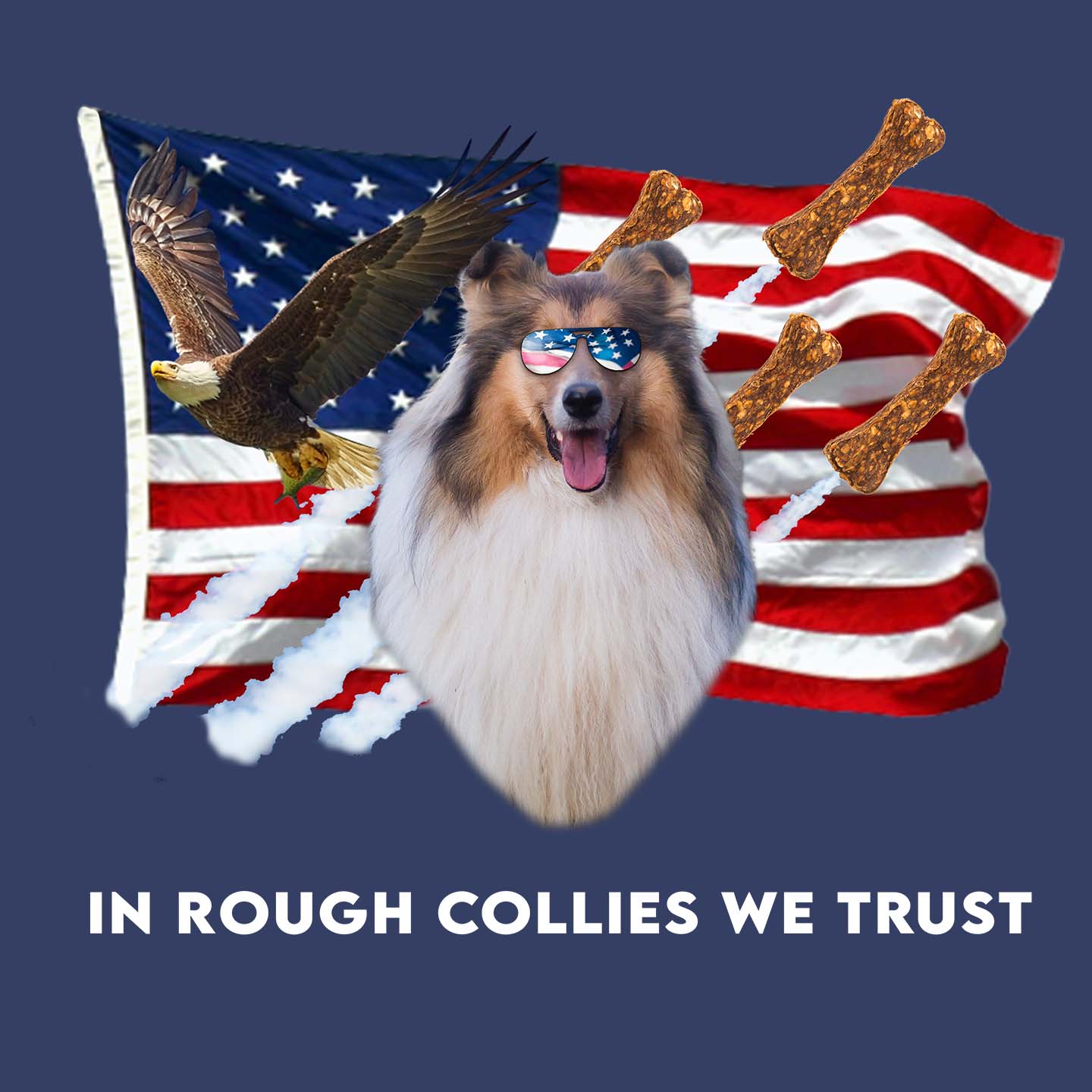 In Rough Collies We Trust - Adult Unisex Crewneck Sweatshirt