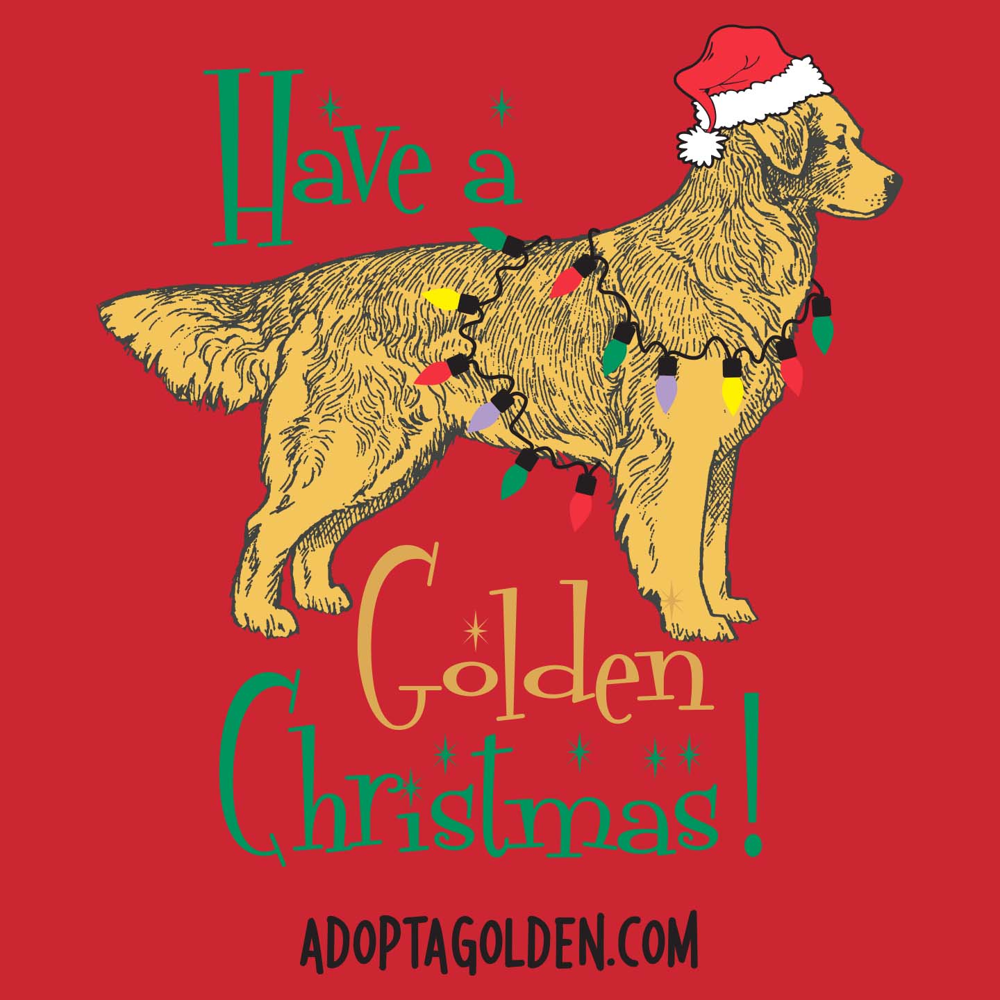 SEVA GRREAT Golden Christmas - Women's V-Neck T-Shirt