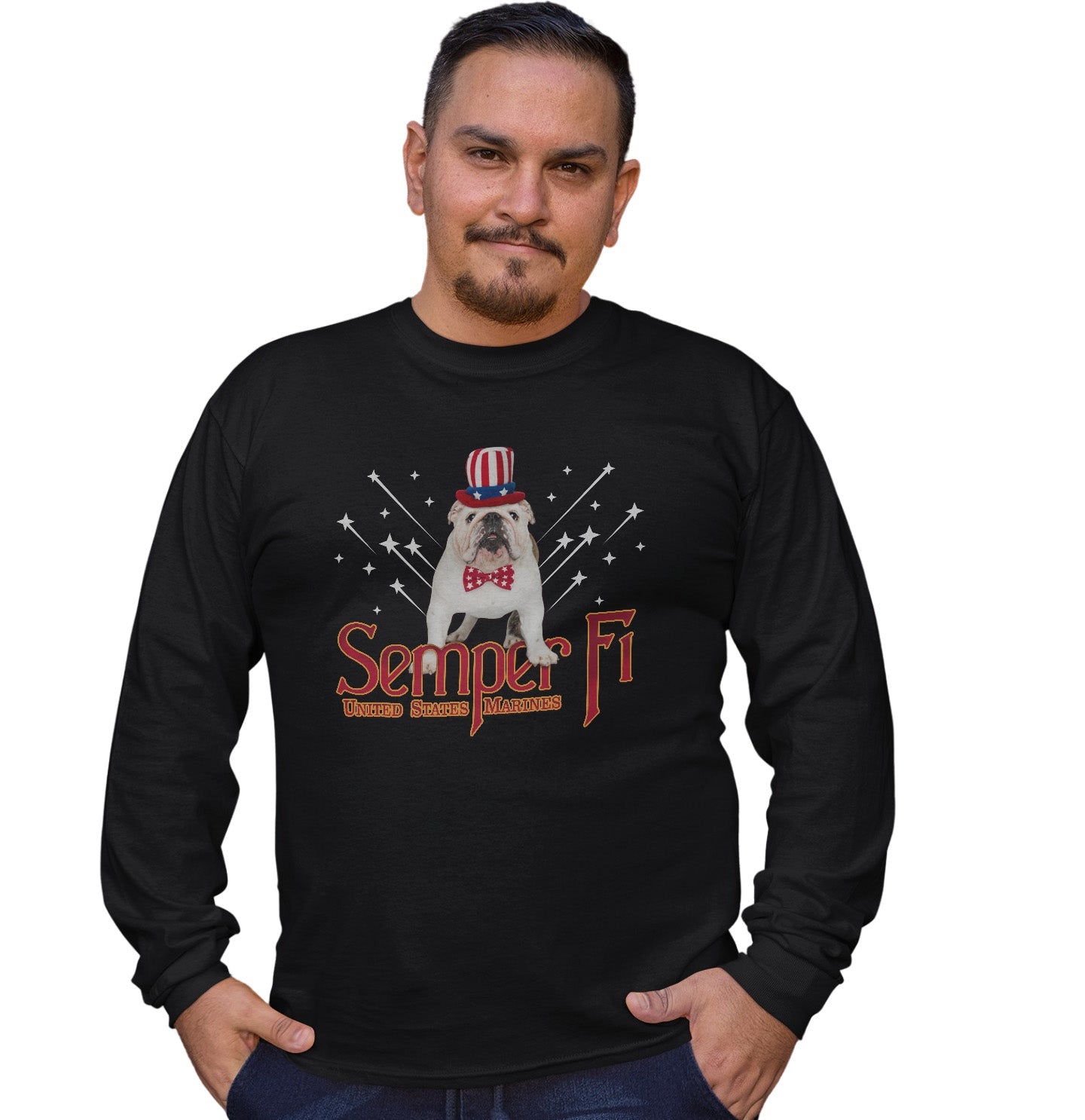 Semper Fi Bulldog - Adult Unisex Long Sleeve T-Shirt