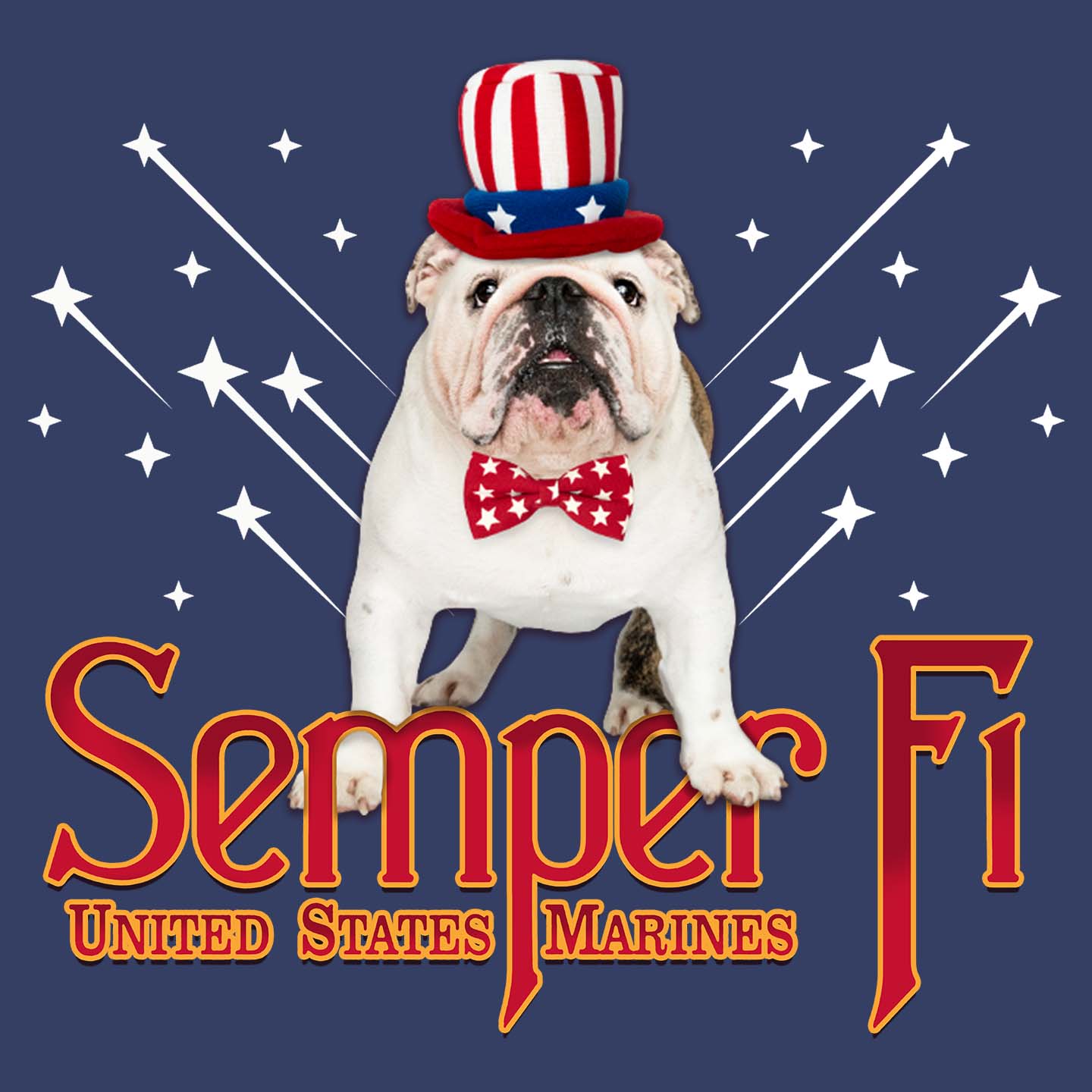 Semper Fi Bulldog - Adult Unisex Long Sleeve T-Shirt