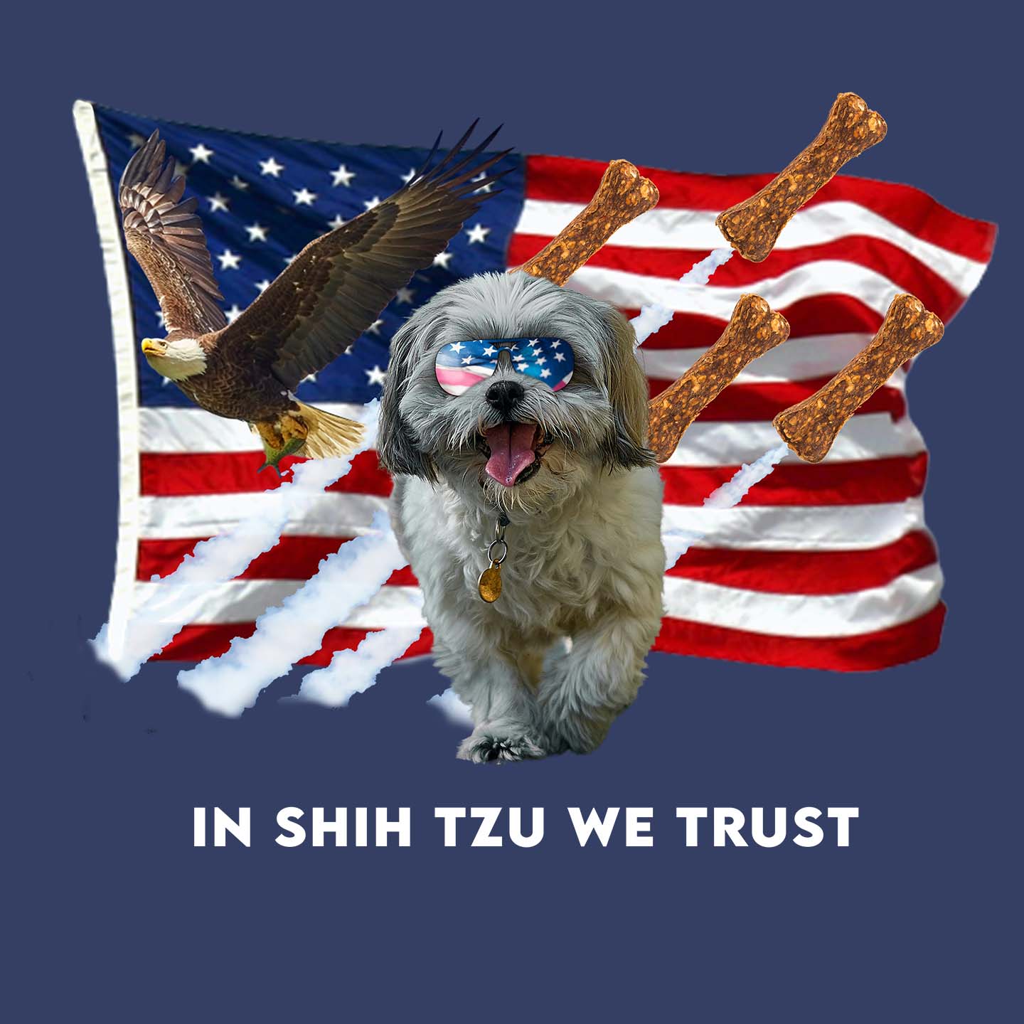 In Shih Tzus We Trust - Adult Unisex Crewneck Sweatshirt