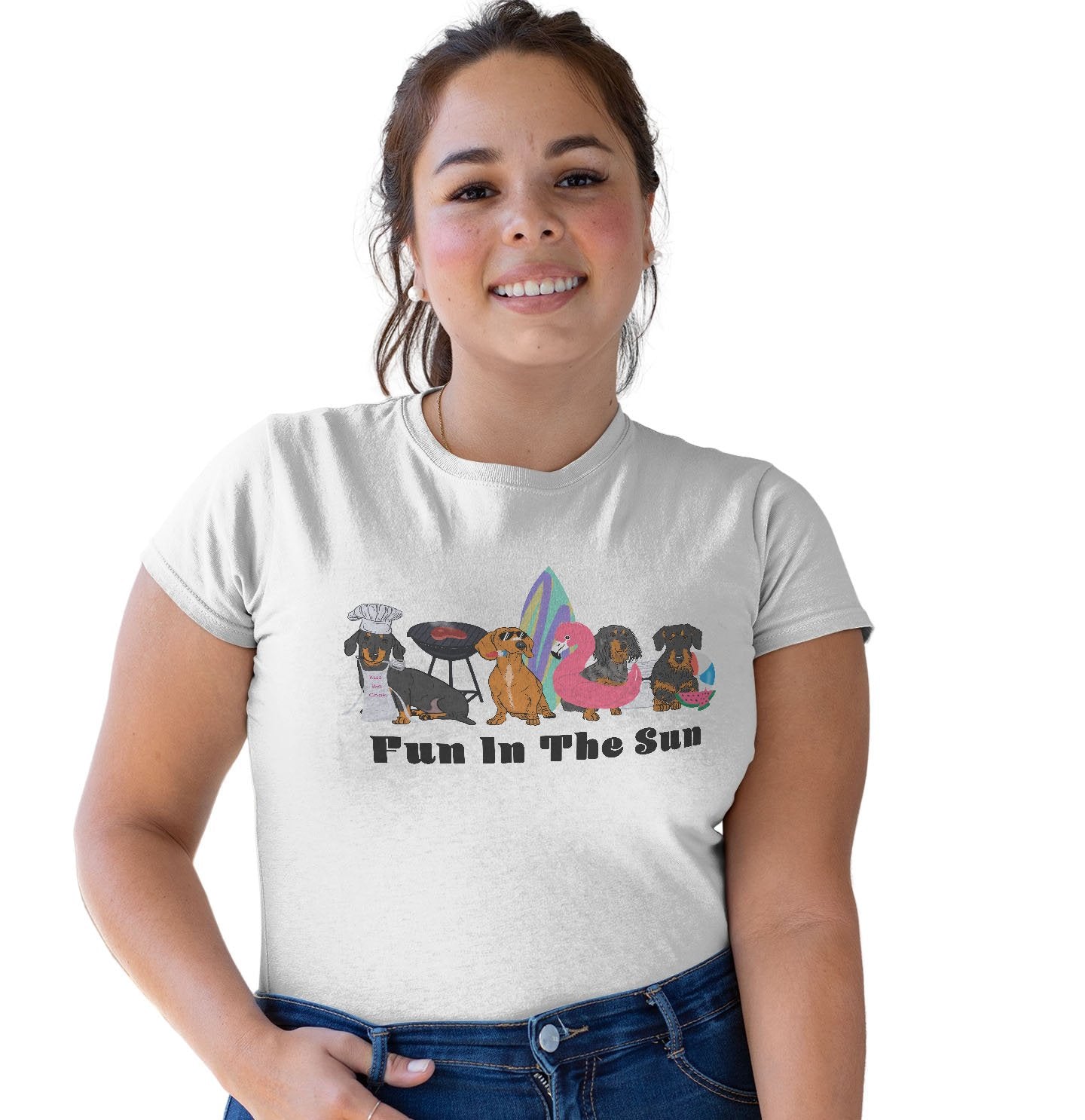 Summer Dachshunds - Women's Tri-Blend T-Shirt