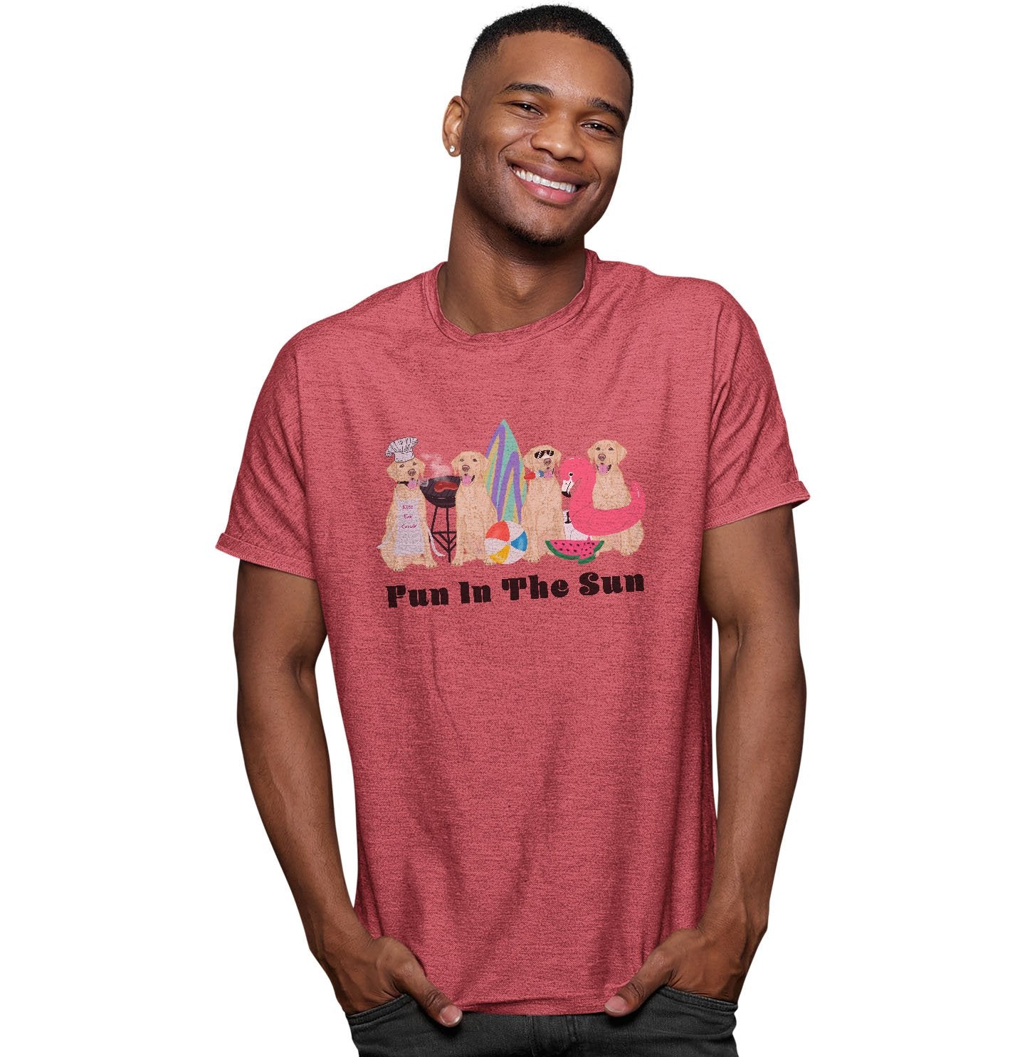 Summer Lineup Yellow Lab - Adult Tri-Blend T-Shirt