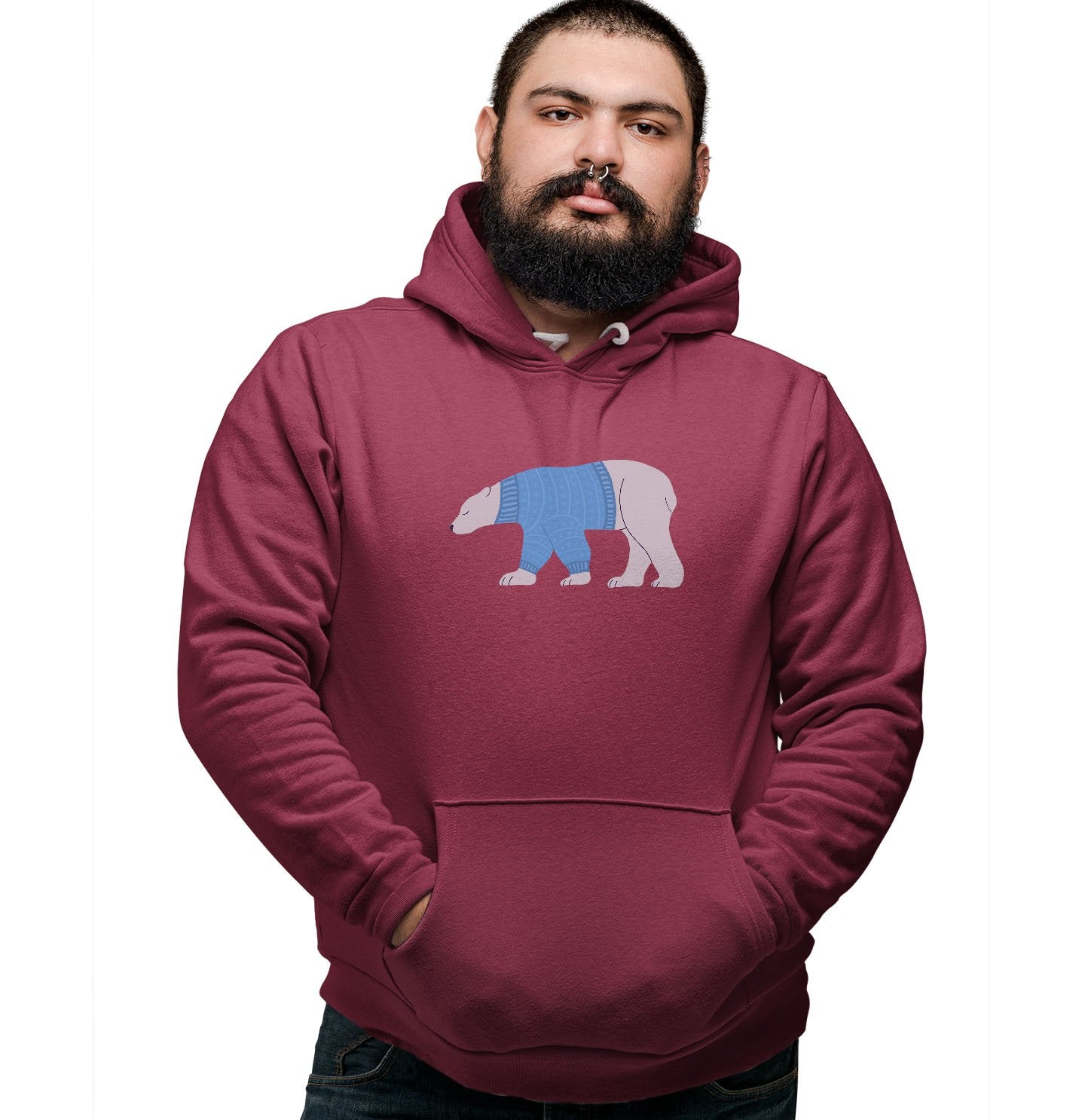 Sweater Polar Bear - Adult Unisex Hoodie Sweatshirt