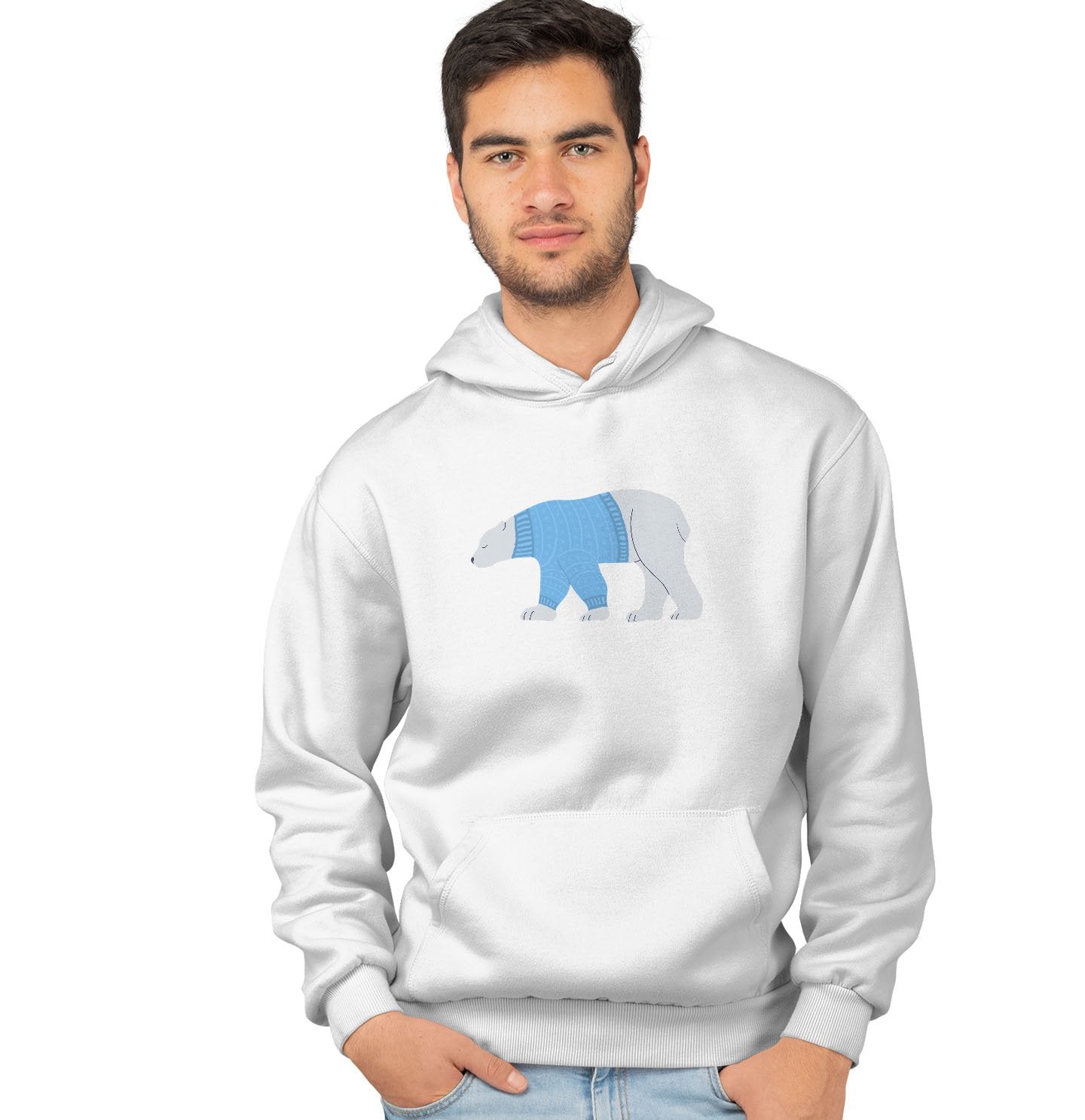 Sweater Polar Bear - Adult Unisex Hoodie Sweatshirt