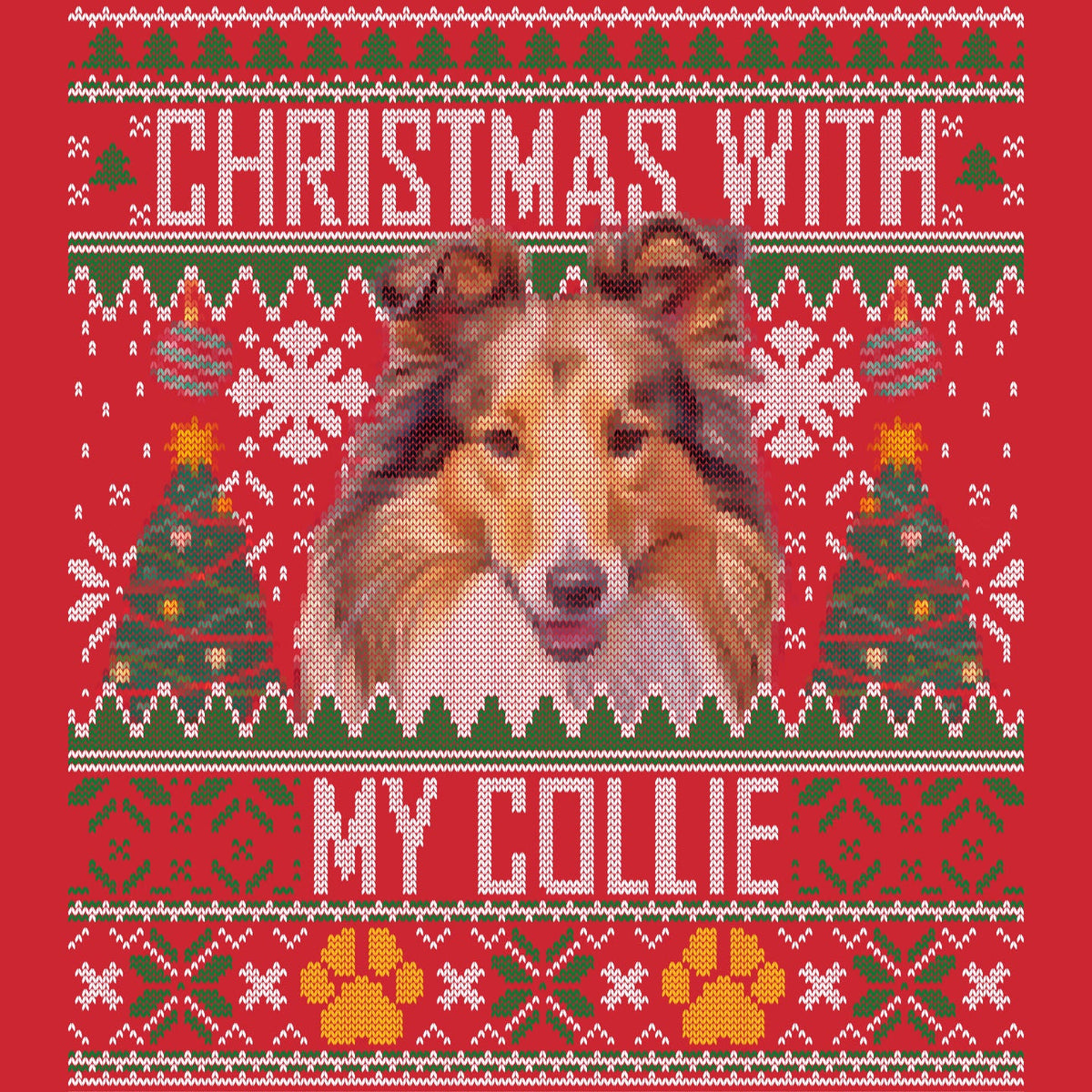 Sheltie store christmas sweater