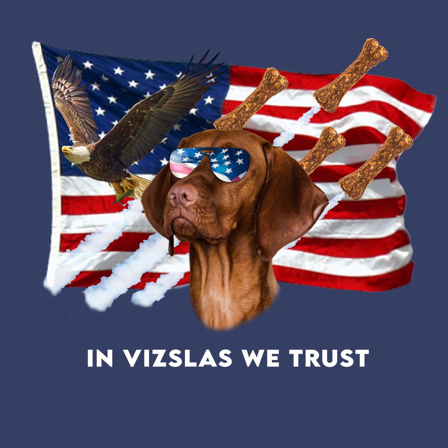 In Vizslas We Trust - Adult Unisex Crewneck Sweatshirt