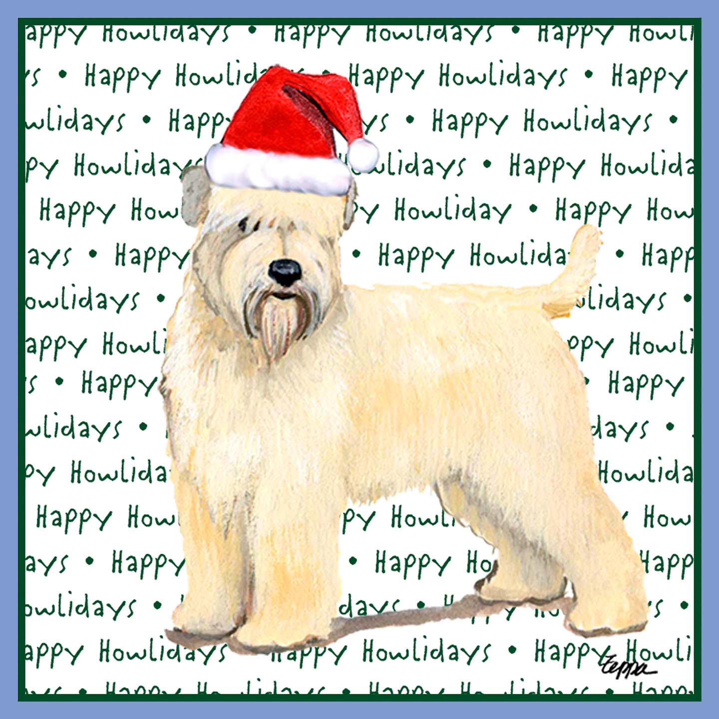 Soft Coated Wheaten Terrier Happy Howlidays Text - Women's Tri-Blend T-Shirt