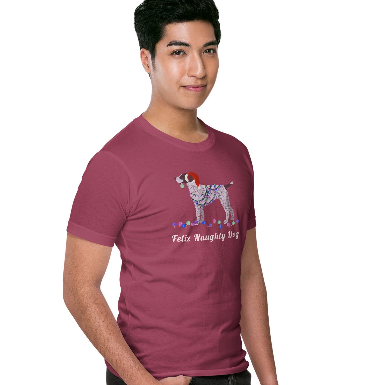 Feliz Naughty Dog German Pointer - Adult Unisex T-Shirt