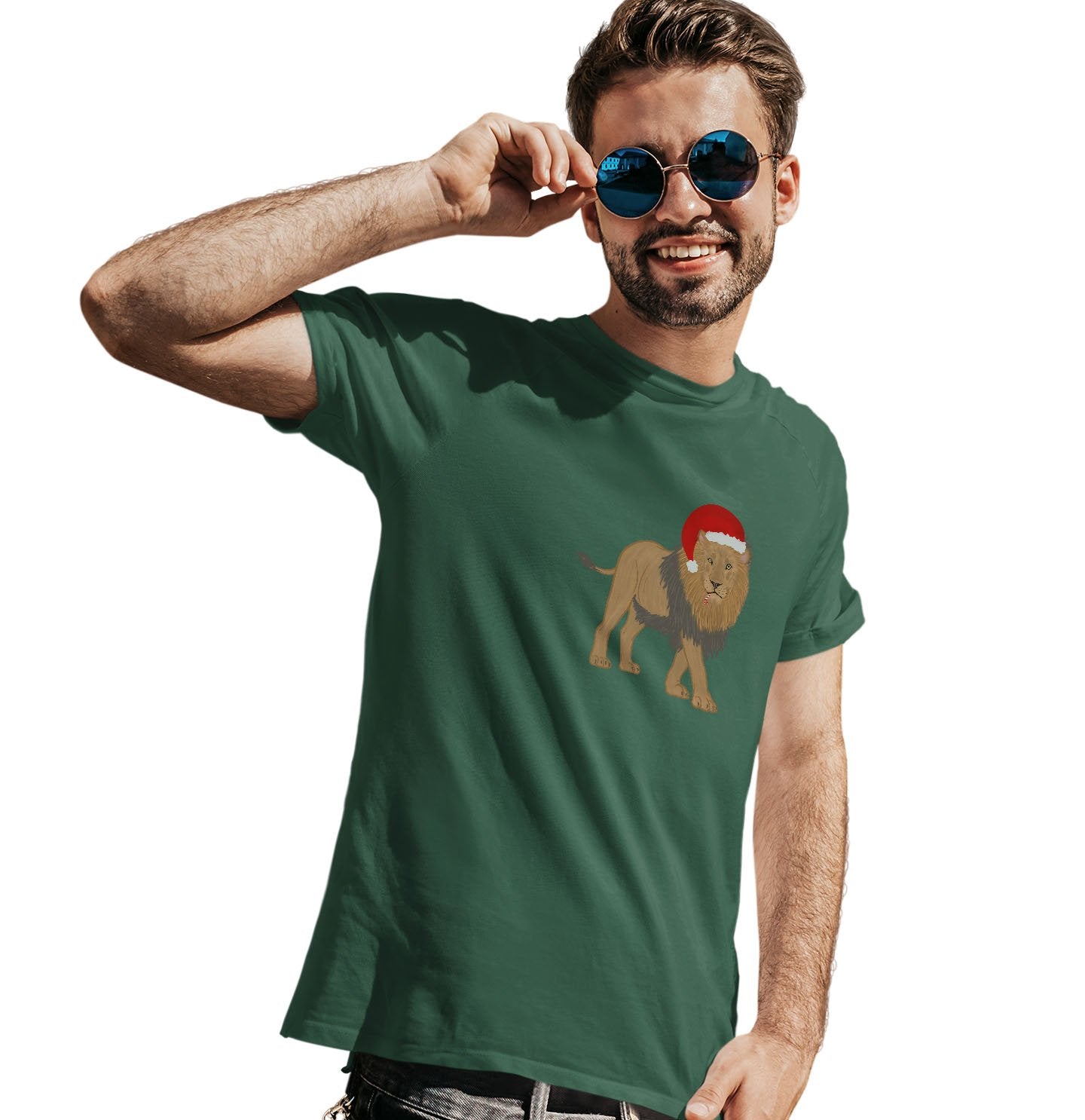Christmas Lion - Adult Unisex T-Shirt