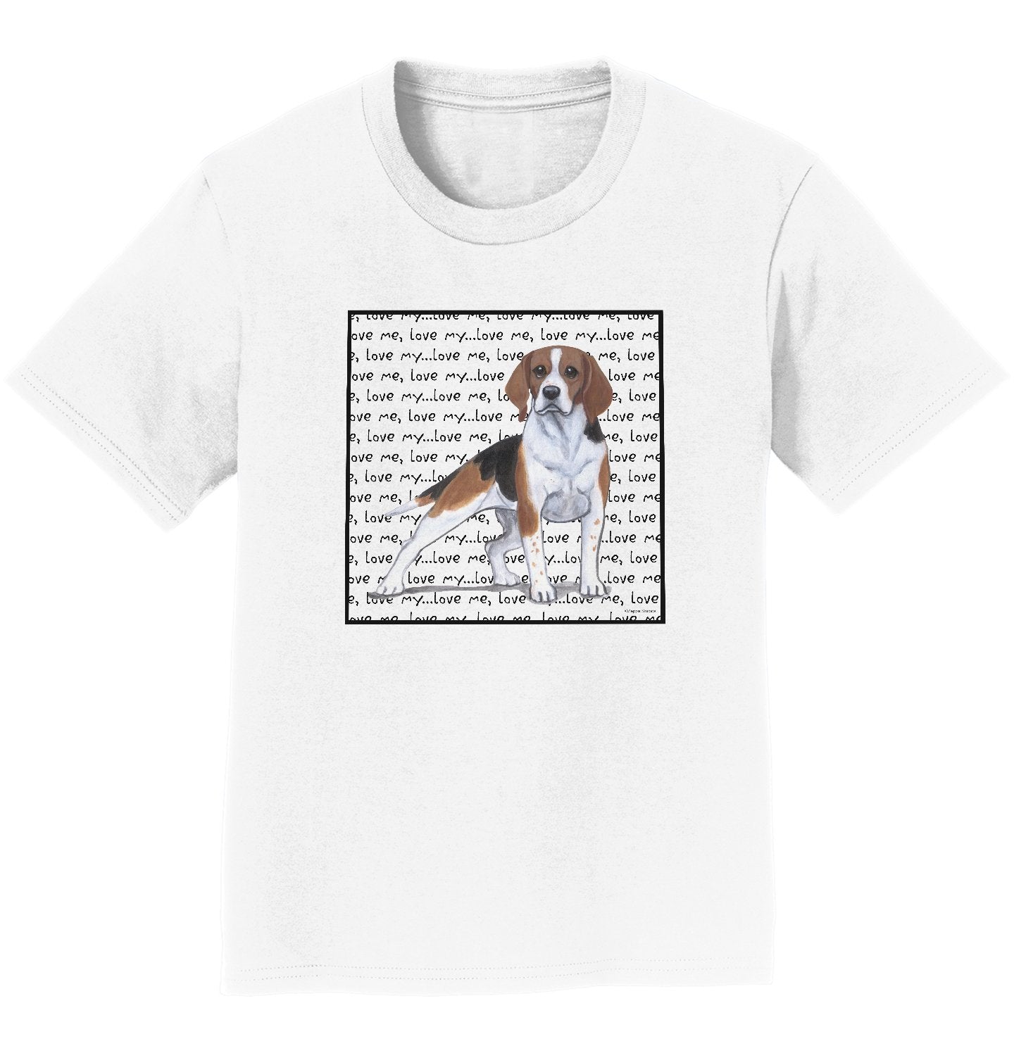 Beagle Love Text - Kids' Unisex T-Shirt