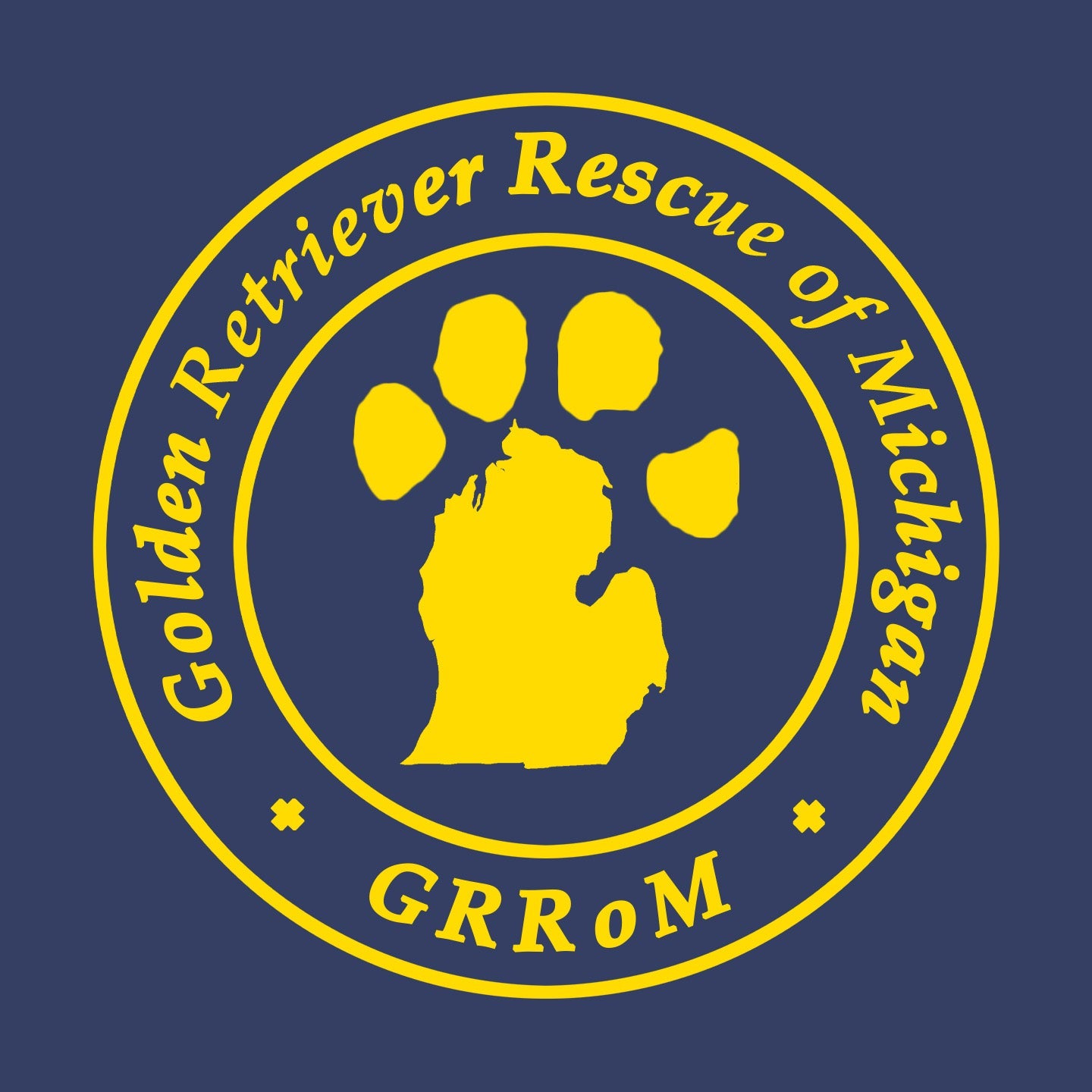 Golden Retriever Rescue of Michigan Left Chest Logo - Adult Unisex T-Shirt