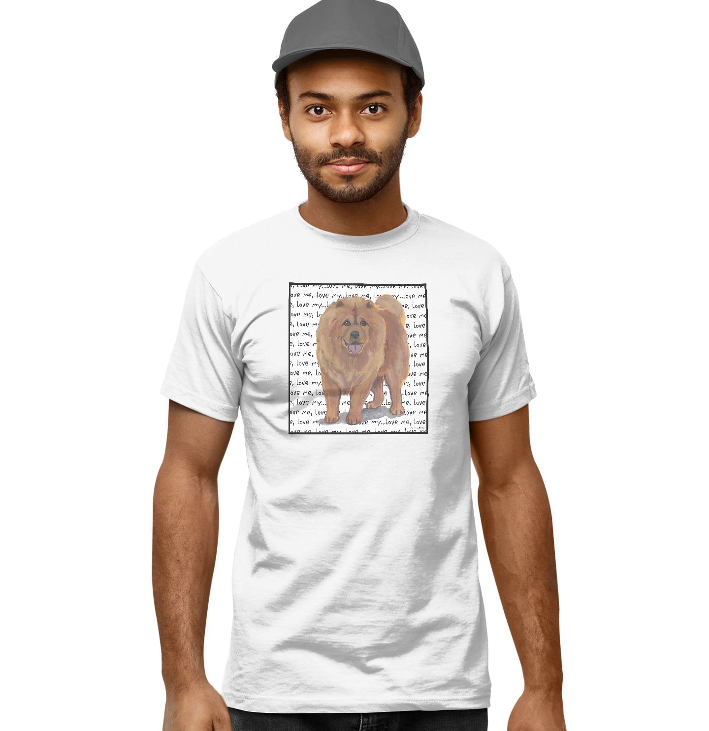 Chow Chow Love Text - Adult Unisex T-Shirt