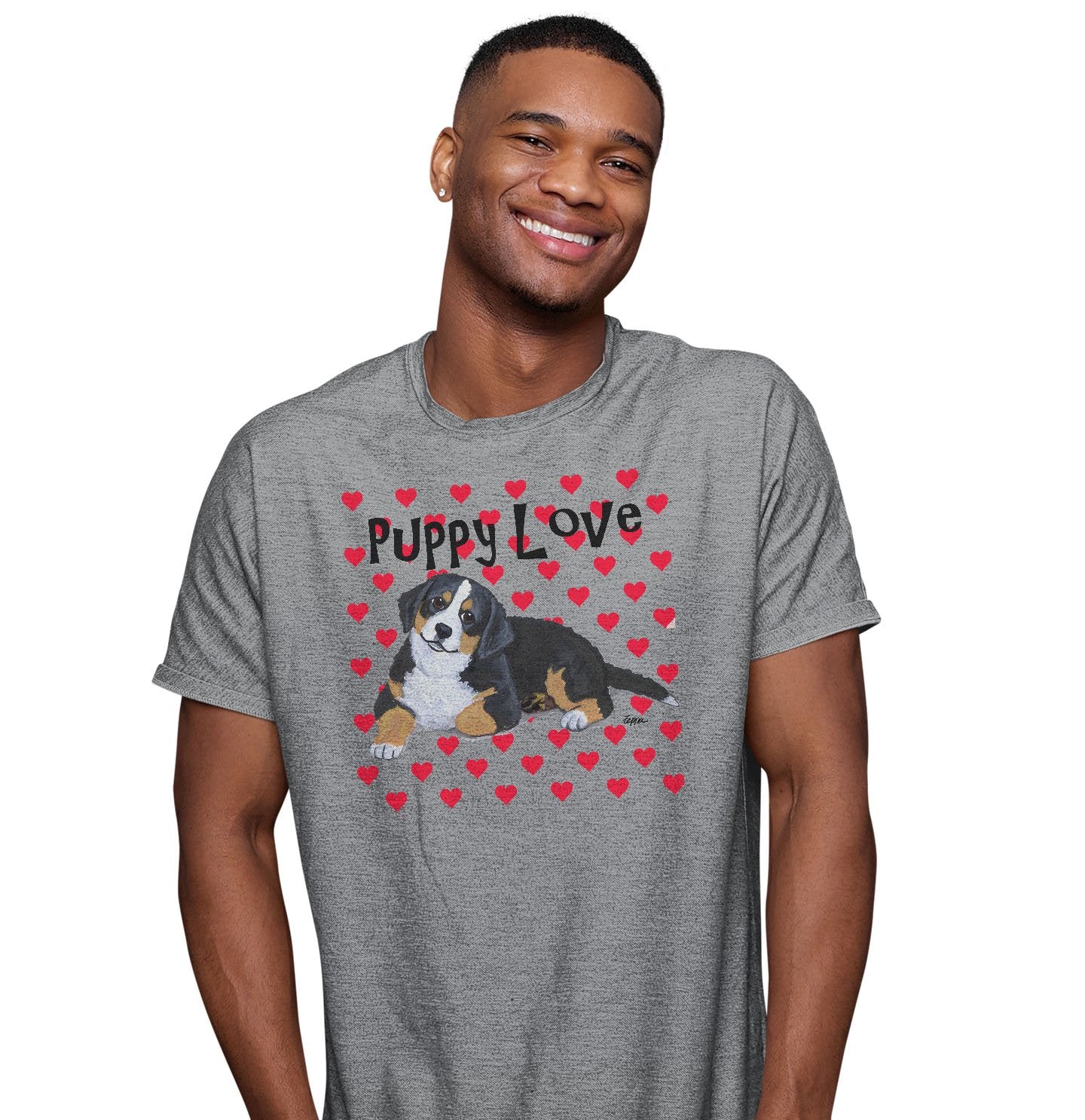 Bernese Mountain Dog Puppy Love - Adult Unisex T-Shirt