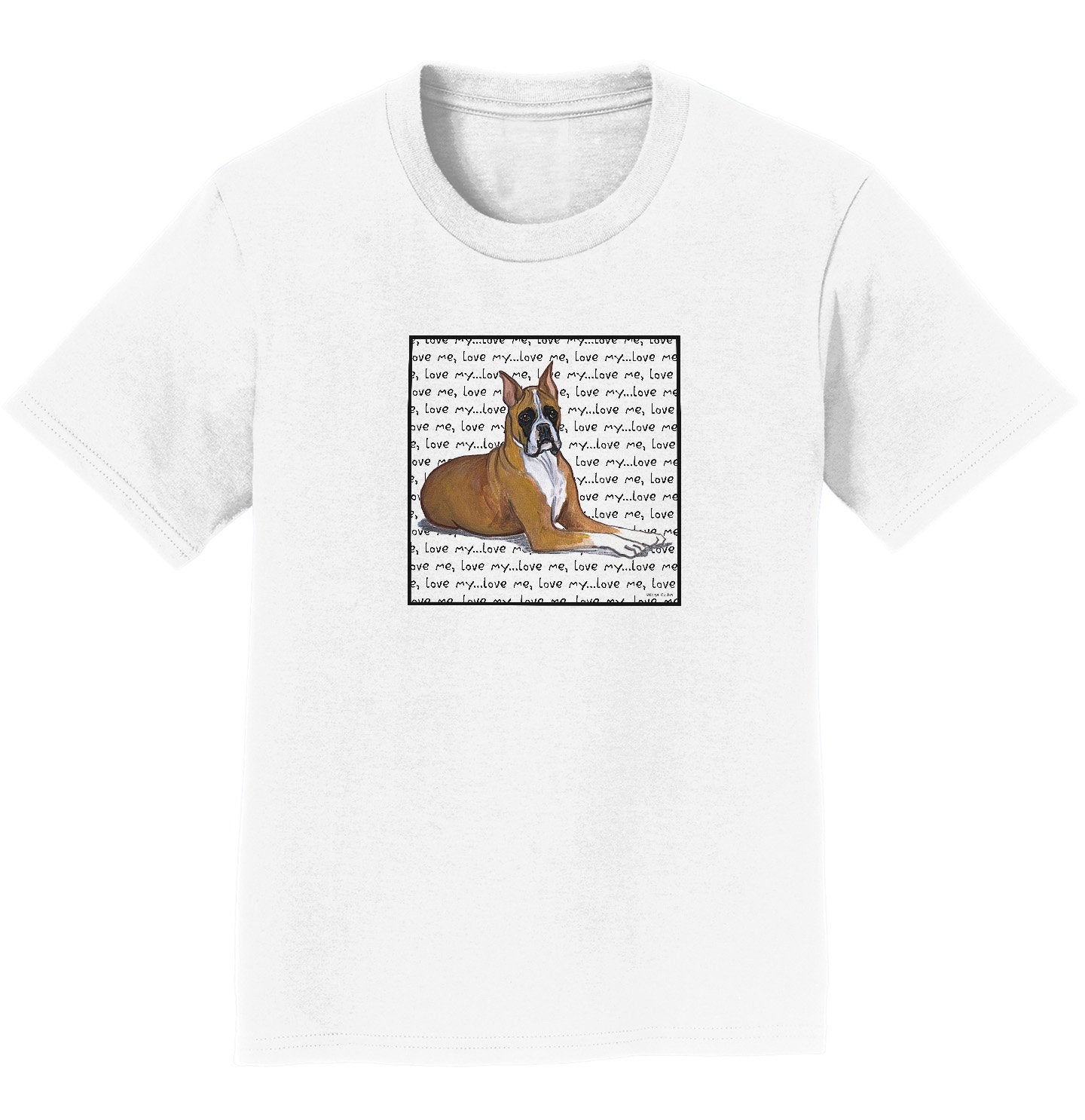 Boxer Love Text - Kids' Unisex T-Shirt