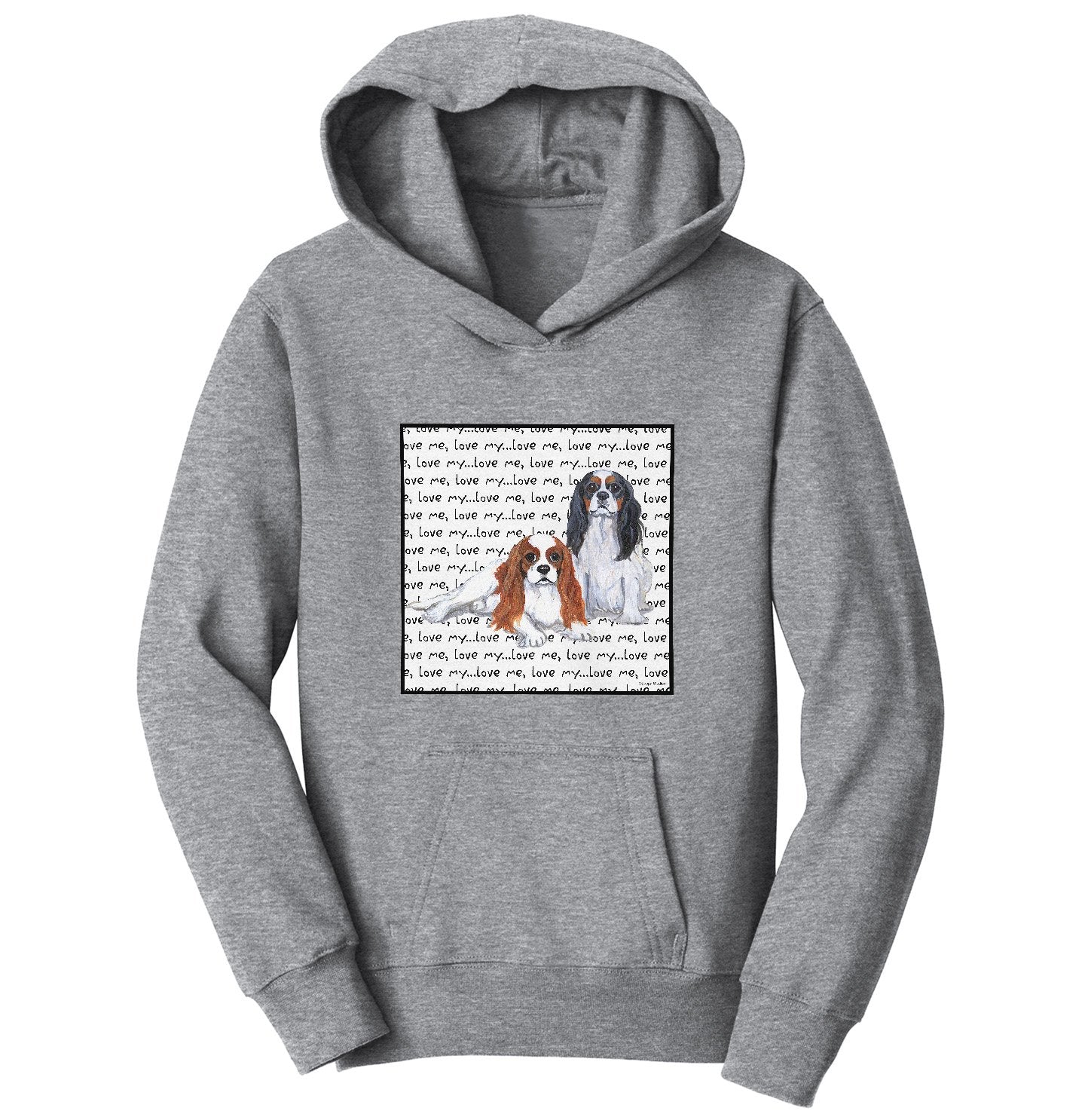 Cavaliers Love Text - Kids' Unisex Hoodie Sweatshirt