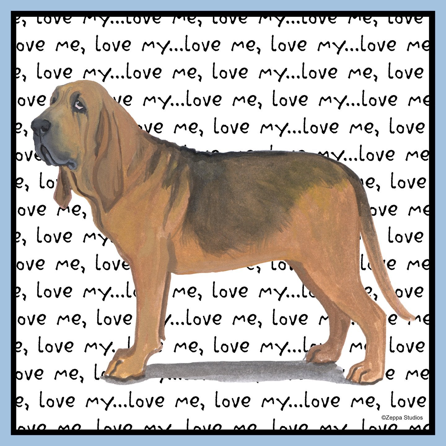 Bloodhound Love Text - Women's Fitted T-Shirt