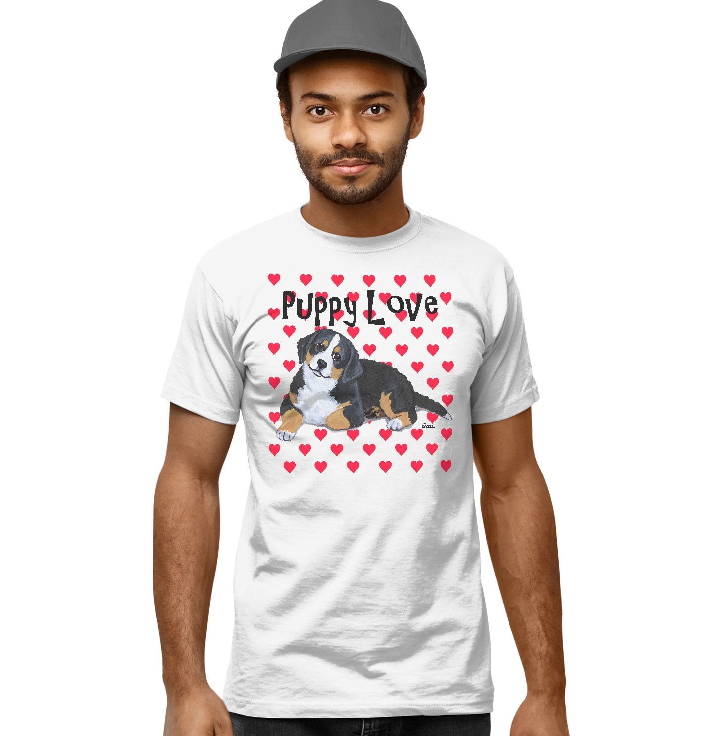 Bernese Mountain Dog Puppy Love - Adult Unisex T-Shirt