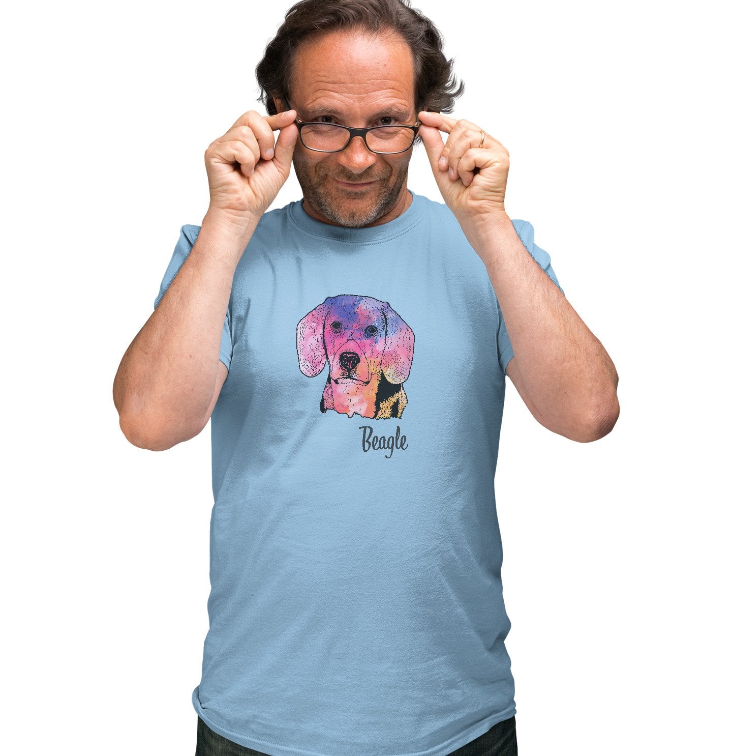 Animal Pride - Colorful Beagle Headshot - Adult Unisex T-Shirt