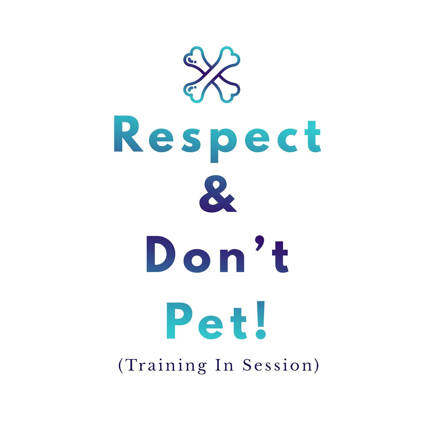 Service Dog Training Respect and Don't Pet - Women's V-Neck Long Sleeve T-Shirt