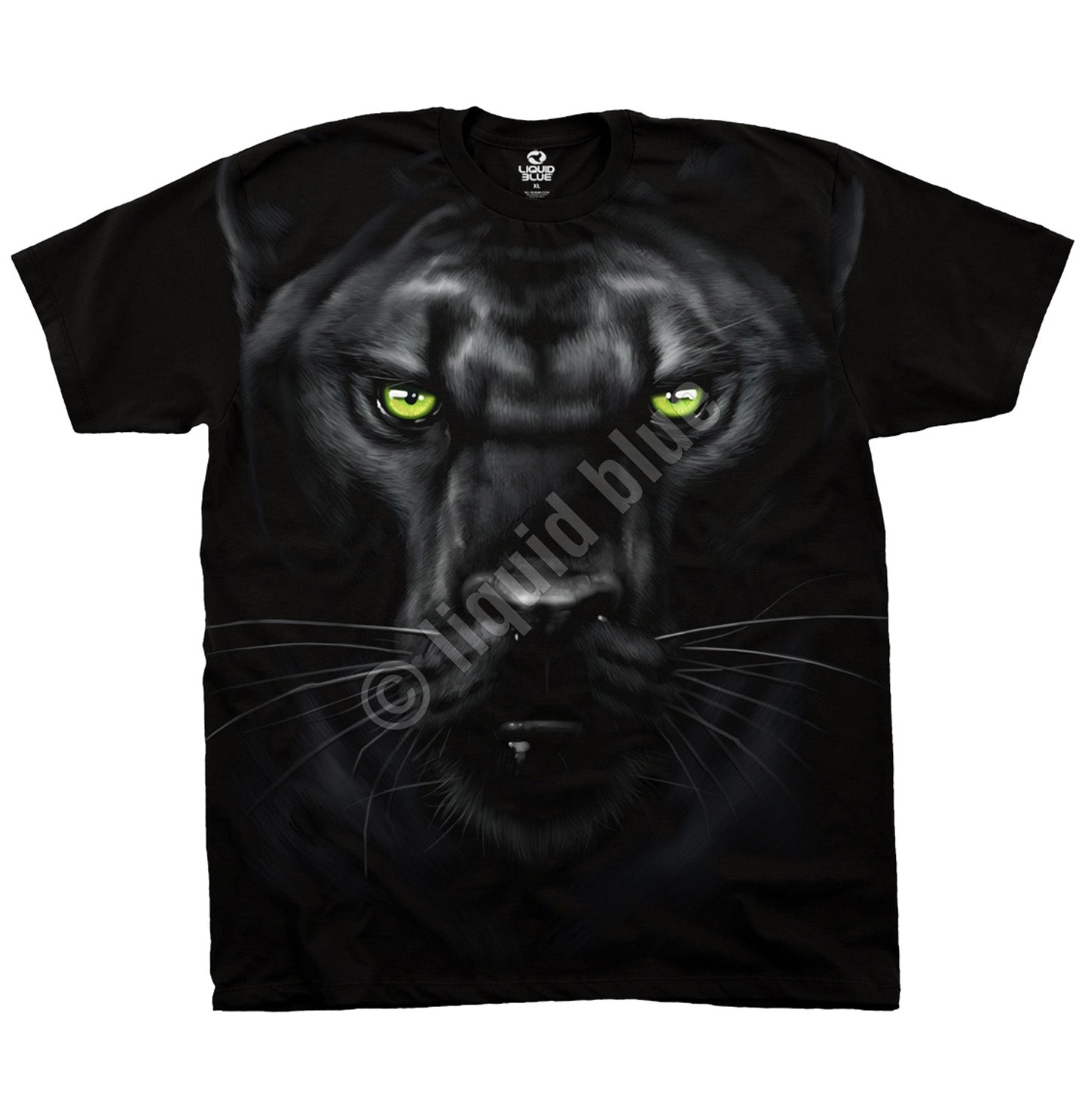Liquid Blue - Majestic Panther - Adult Unisex T-Shirt