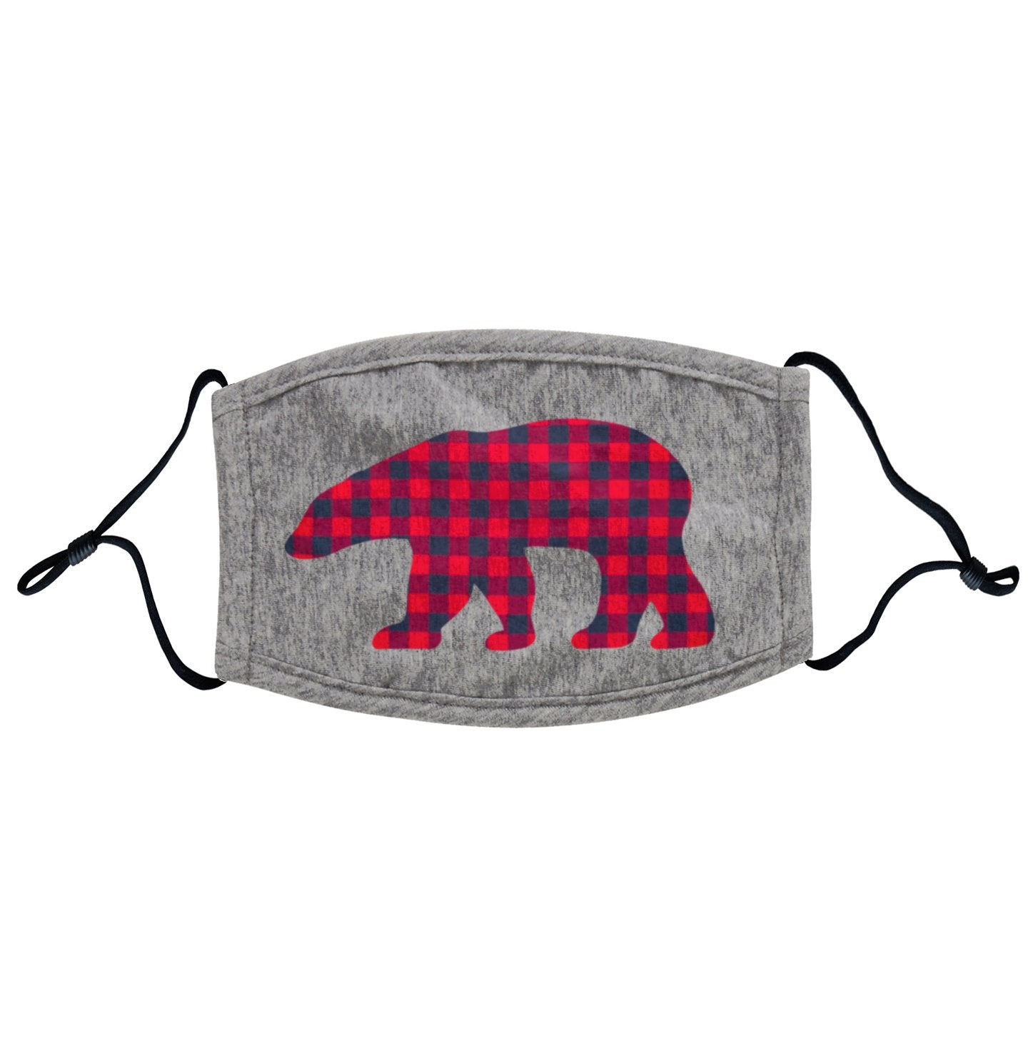 Plaid Bear - Adult Adjustable Face Mask