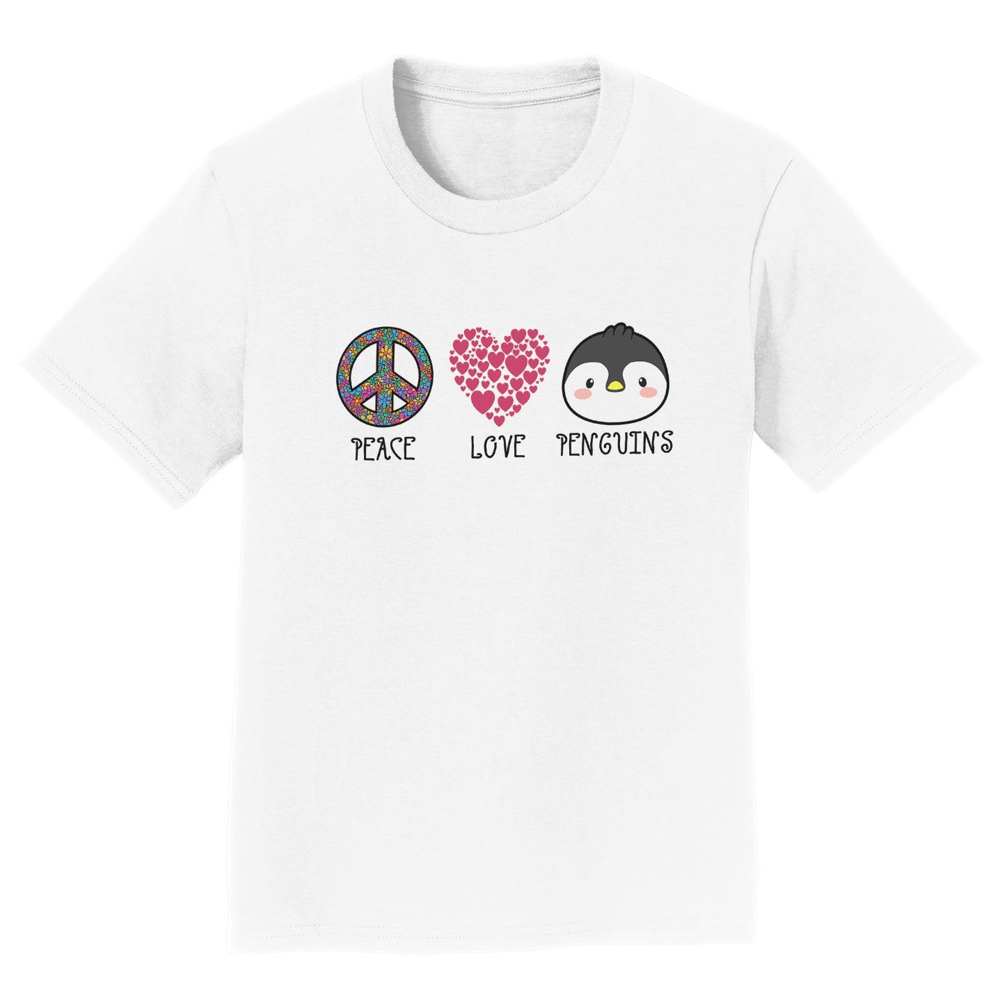 Peace Love Penguins - Kids' Unisex T-Shirt