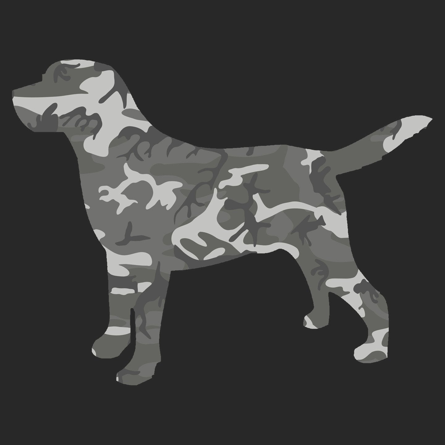 Labrador Silhouette Winter Camouflage - Adult Unisex T-Shirt
