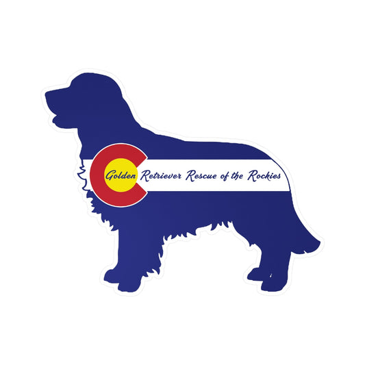 GRRR Silhouette Colorado Flag - Kiss Cut Vinyl Decal