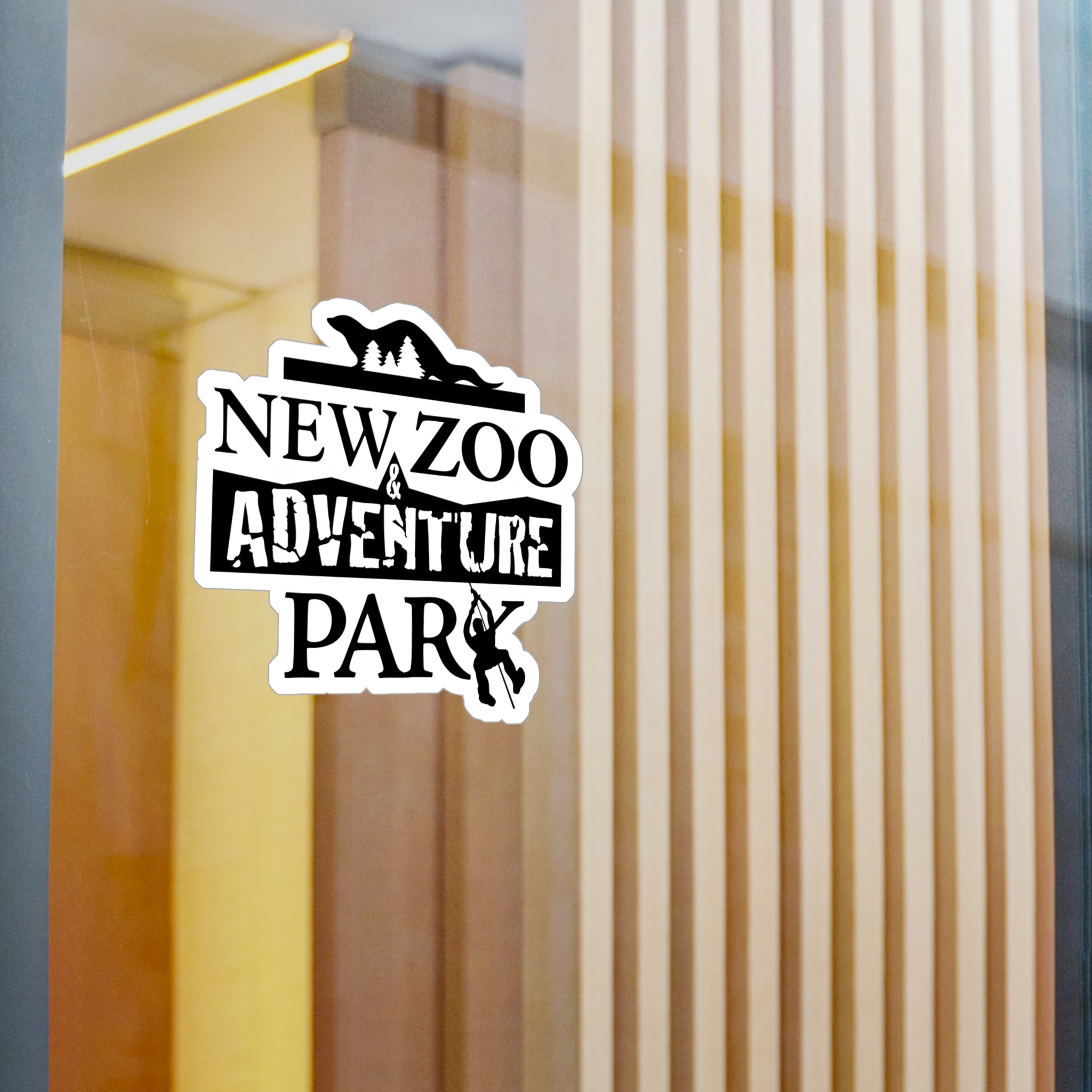 New Zoo Adventure Park Black Logo - Kiss Cut Vinyl Decal